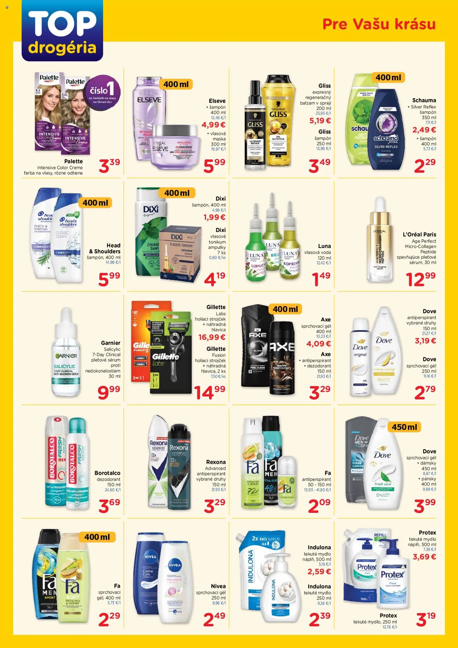 Nové TOP Drogéria akcie – leták je platný od 02.11.2026 | Strana: 3 | Produkty: Strojček, Holiaci strojček, Nivea, Voda