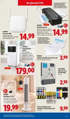 Anteprima del volantino TRONIC Ventilatore a torre, Impostabile su 3 velocità e oscillazione attivabile (80°) Timer regolabile da 120 minuti con spegnimento automatico valido a partire dal 07.05.2026 | Pagina: 27