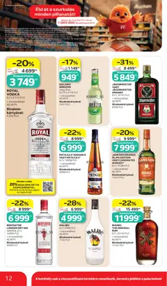 Auchan Szúrkolj velünk - amely érvényes a következő dátumtól: 11.06.2026 | Oldal: 12 | Termékek: Whiskey, Jameson, Bacardi, Narancs