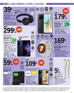 E.Leclerc - Prévisualisation de E.Leclerc catalogue valide à partir de 29/09/2026 | Page: 44 | Produits: Smartphone, Montre, Câble, Casque sans fil