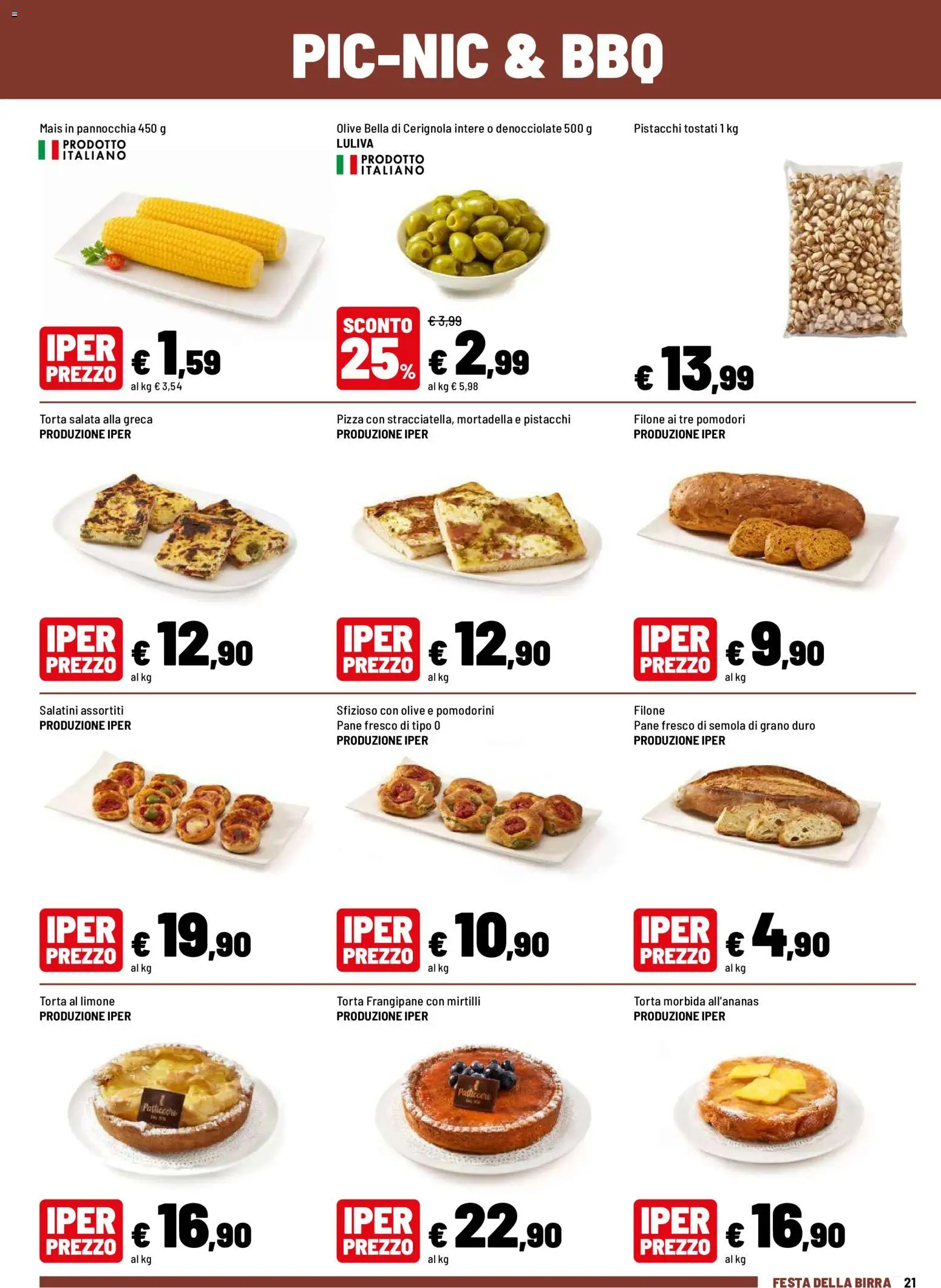 Volantino Iper del 27/07/2026 | Pagina: 20 | Prodotti: Pane, Pizza, Torta, Mais