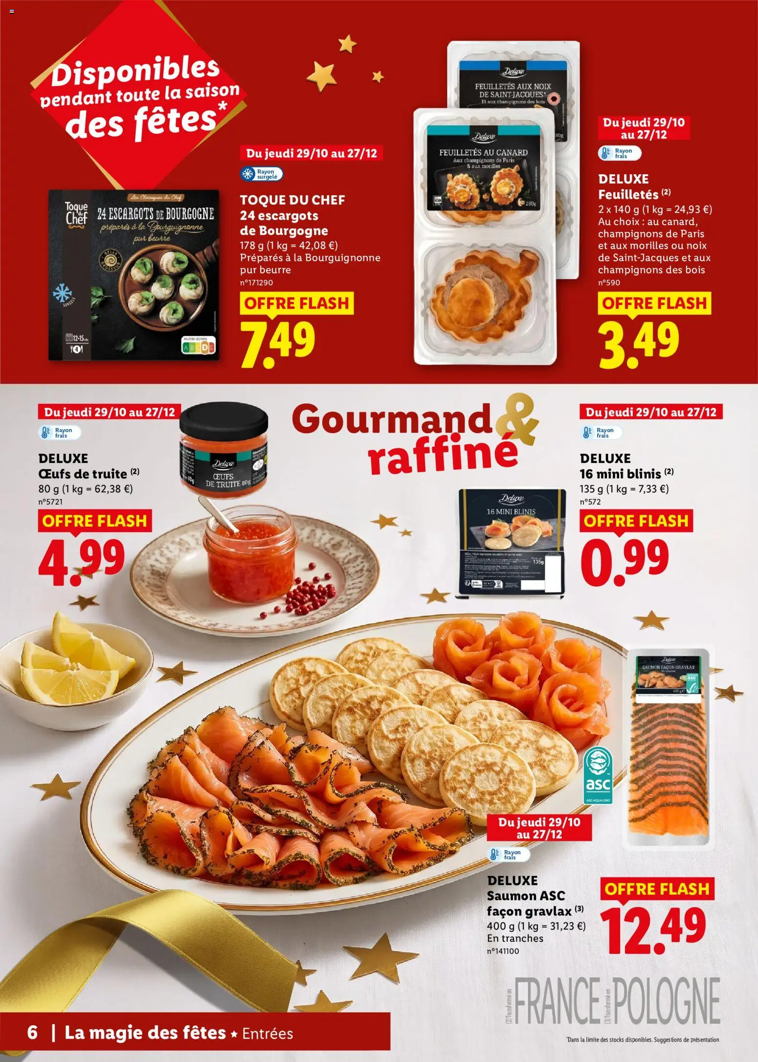 {H1} | Page: 6 | Produits: Canard, Champignons, Bourgogne, Blinis
