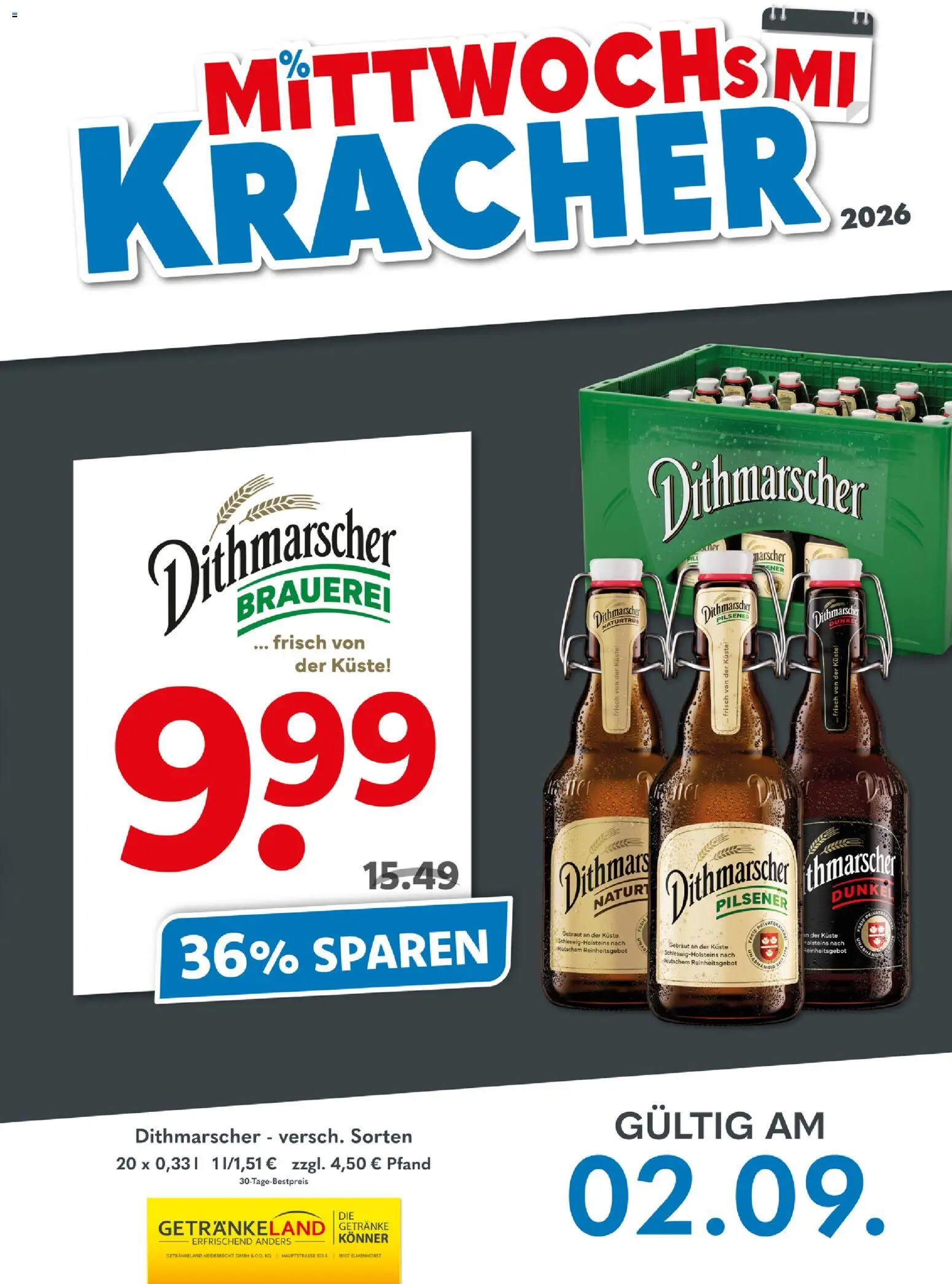 Getränkeland Mittwochs Kracher – gültig ab 02.09.2026 | Seite: 1