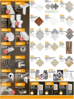 BUCO specials catalogue – valid from 28/09/2026 | Page: 5 | Products: Pedestal, Mixer, Tile grout, Shower