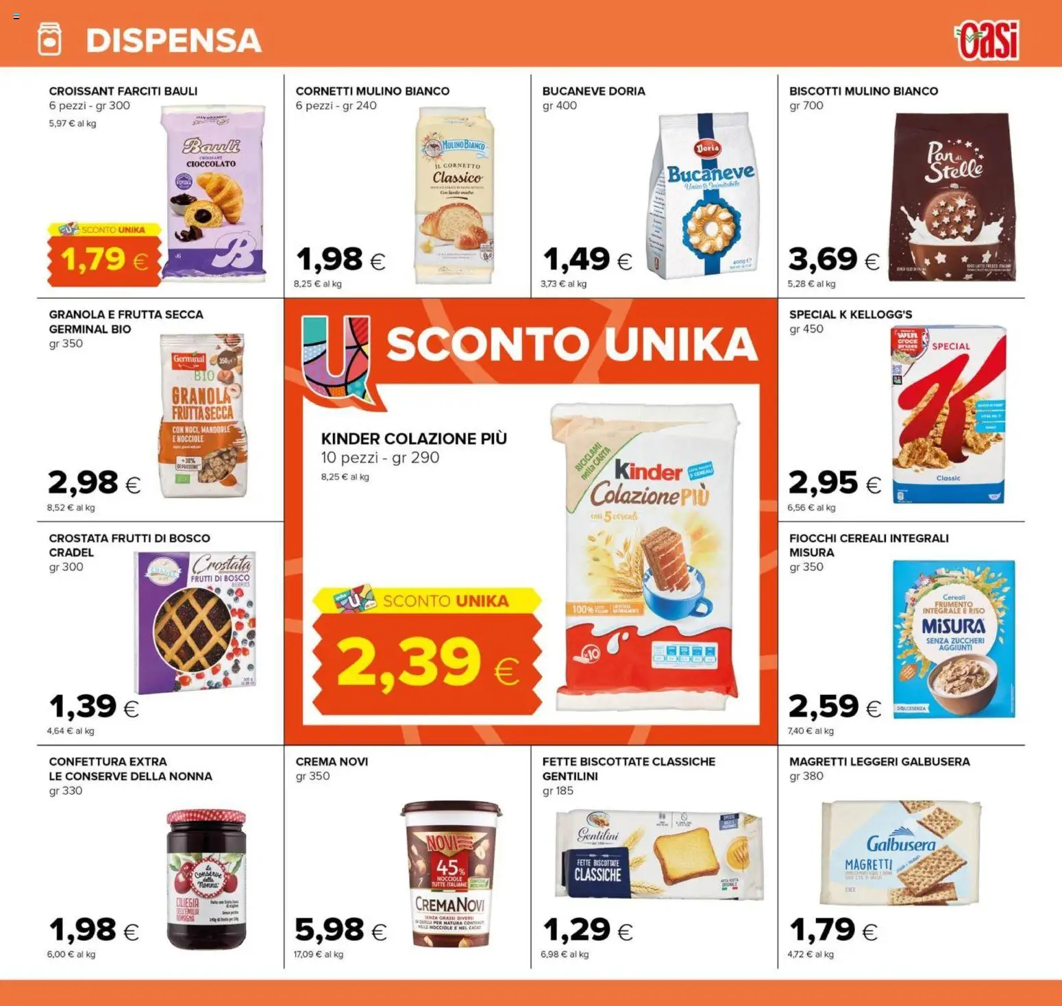 Volantino Oasi del 14/09/2026 | Pagina: 19 | Prodotti: Frutti di bosco, Crema, Cioccolato, Cereali