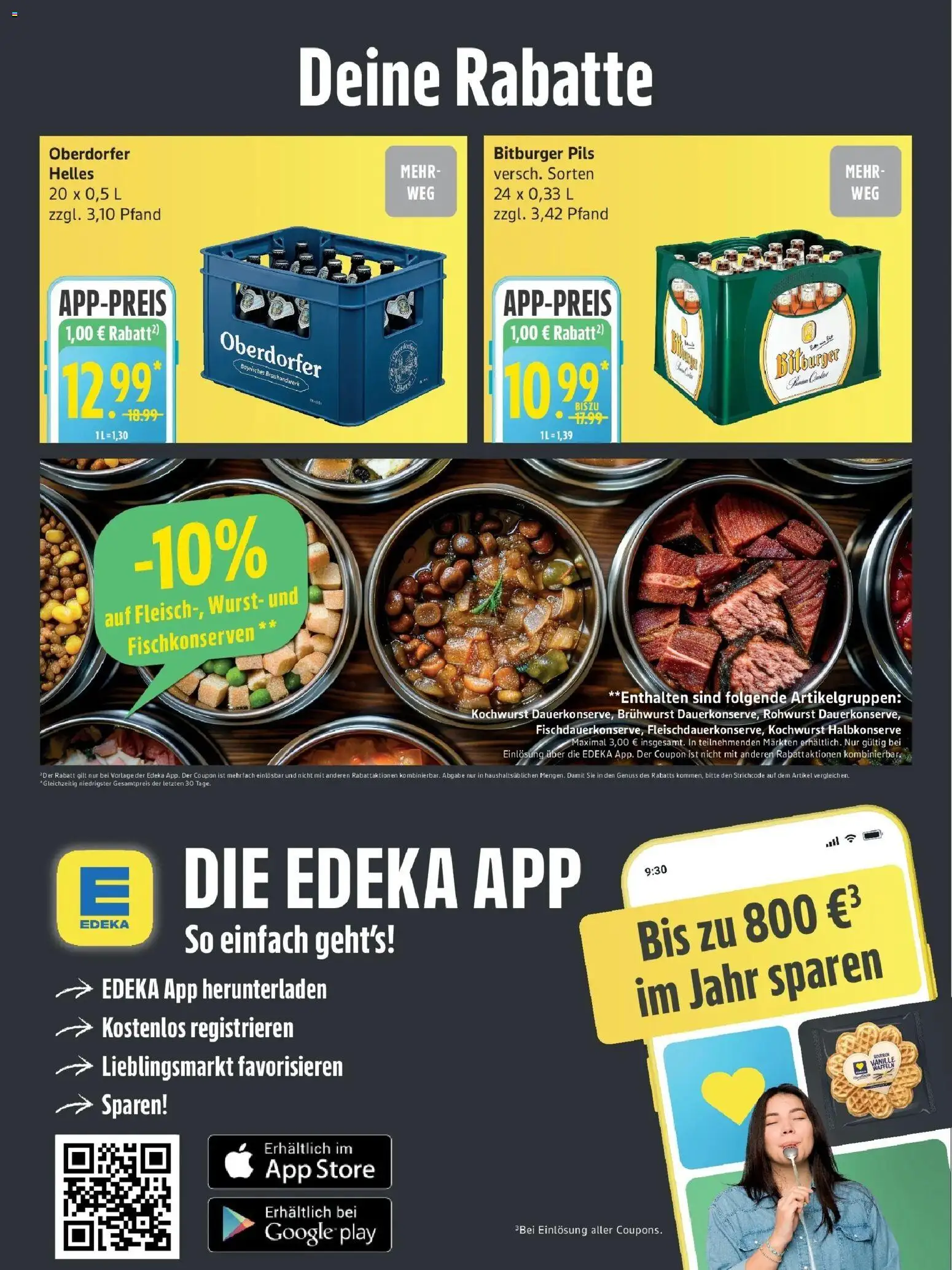 Edeka Prospekt Schleswig (ab 12.10.2026) » Angebote Online | Seite: 7 | Produkte: Bitburger, Pils, Wurst