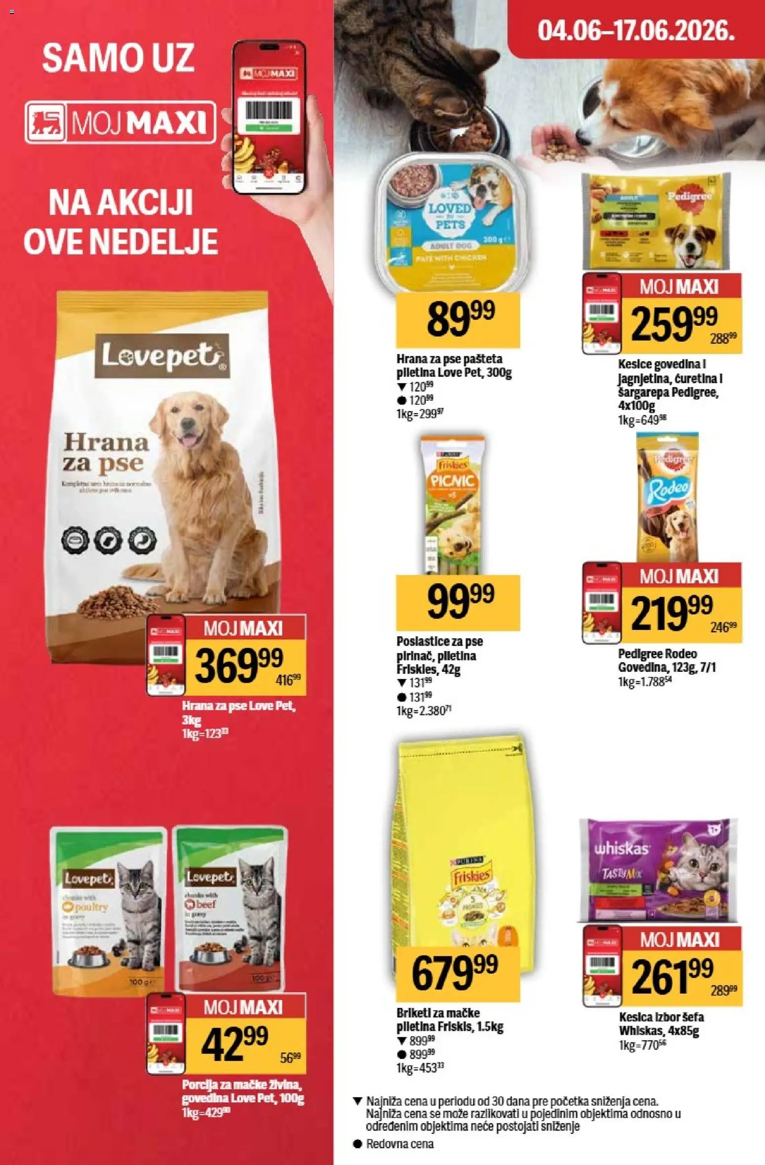 Maxi katalog - važi od 04.06.2026 | Strana: 34 | Proizvode: Govedina, Hrana za pse, Whiskas, Pašteta