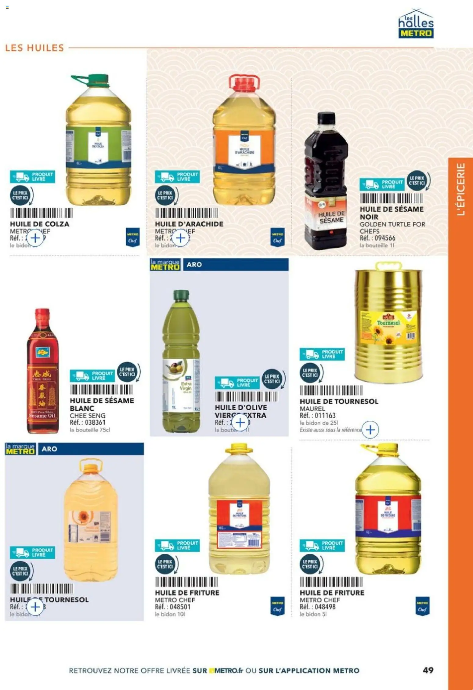 {H1} | Page: 49 | Produits: Huile D'olive, Huile de colza, Huile, Livre