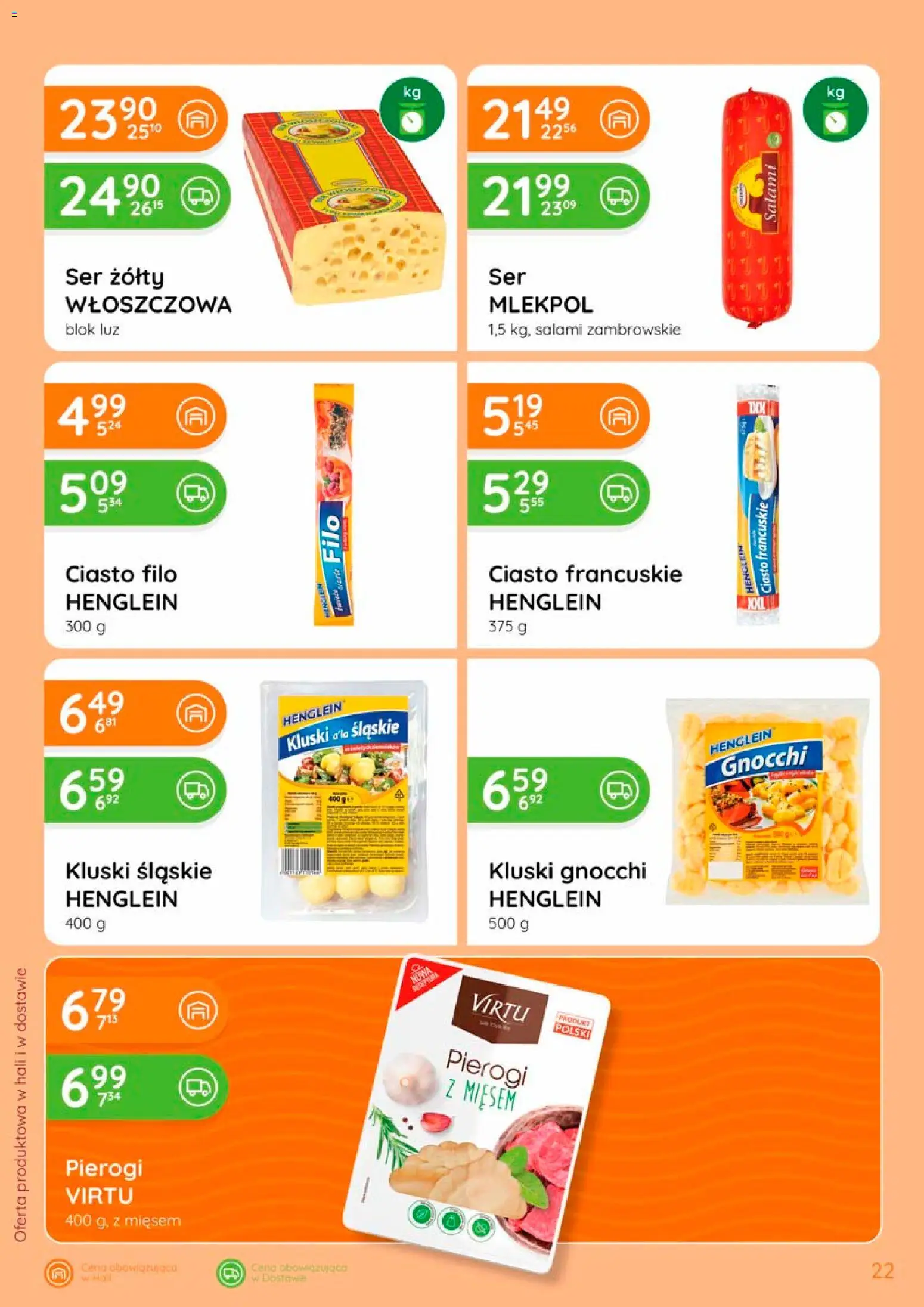 Eurocash gazetka od 17.09.2026 | Strona: 22 | Produkty: Ciasto filo, Kluski gnocchi, Kluski śląskie, Salami