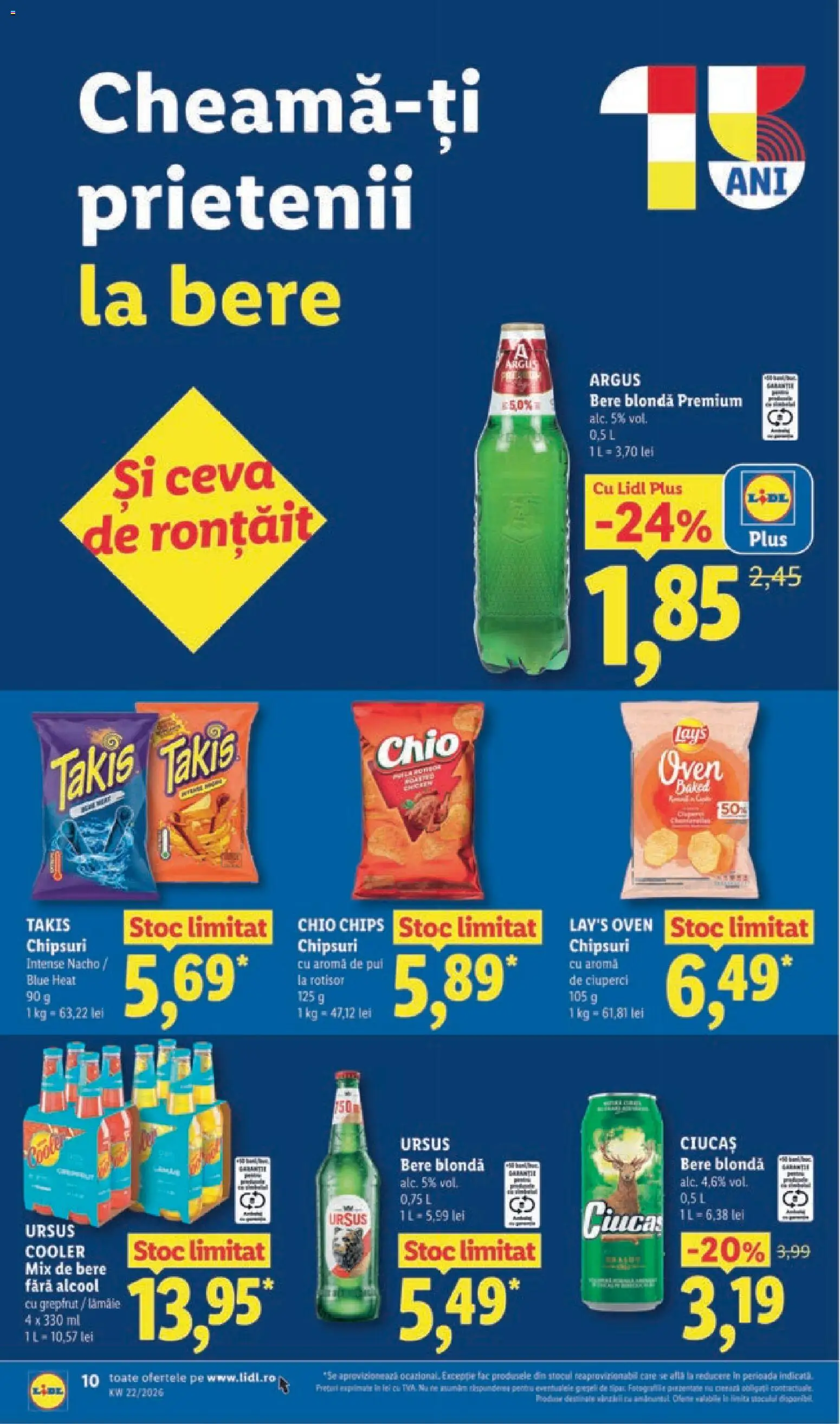 Noul catalog Lidl – valabil de la 25.05.2026 | Pagină: 10 | Produse: Hacıyatmaz Kedi Oyuncağı, Ciuperci, Chipsuri, Grepfrut