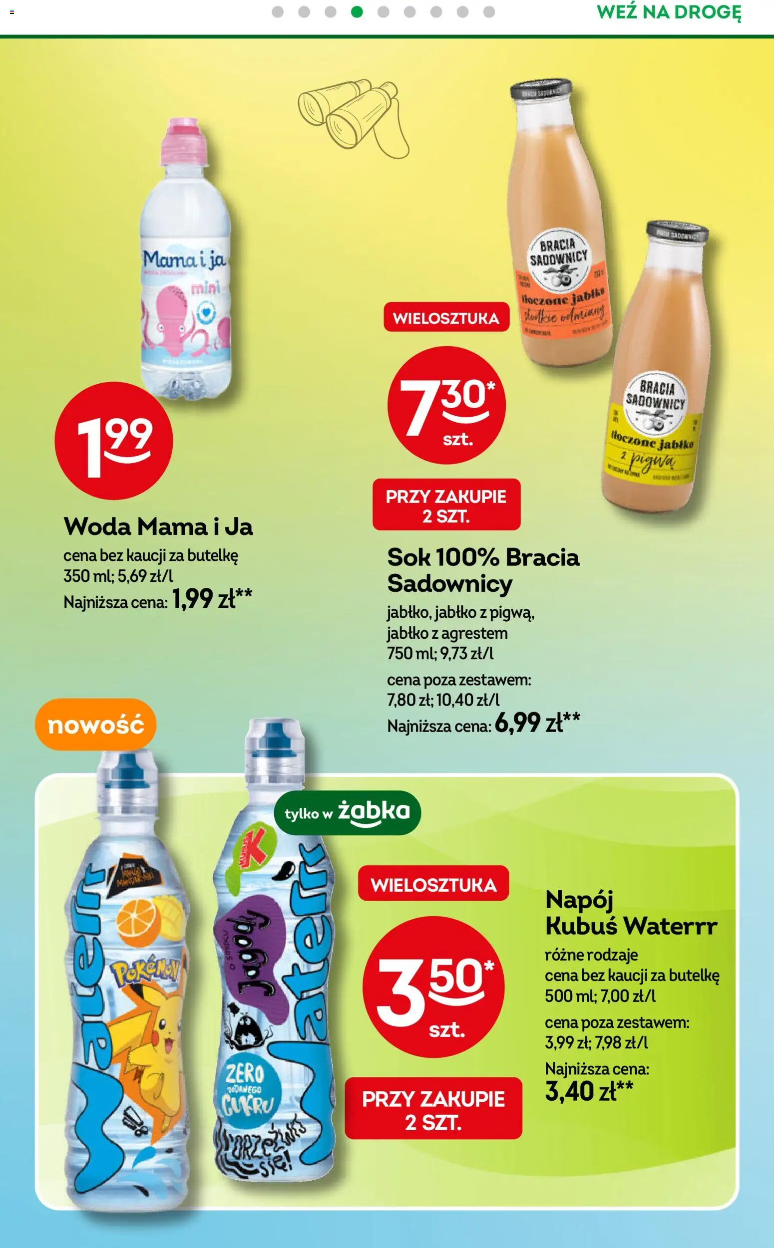 Żabka gazetka od 01.07.2026 | Strona: 71 | Produkty: Pigwa, Sok, Woda