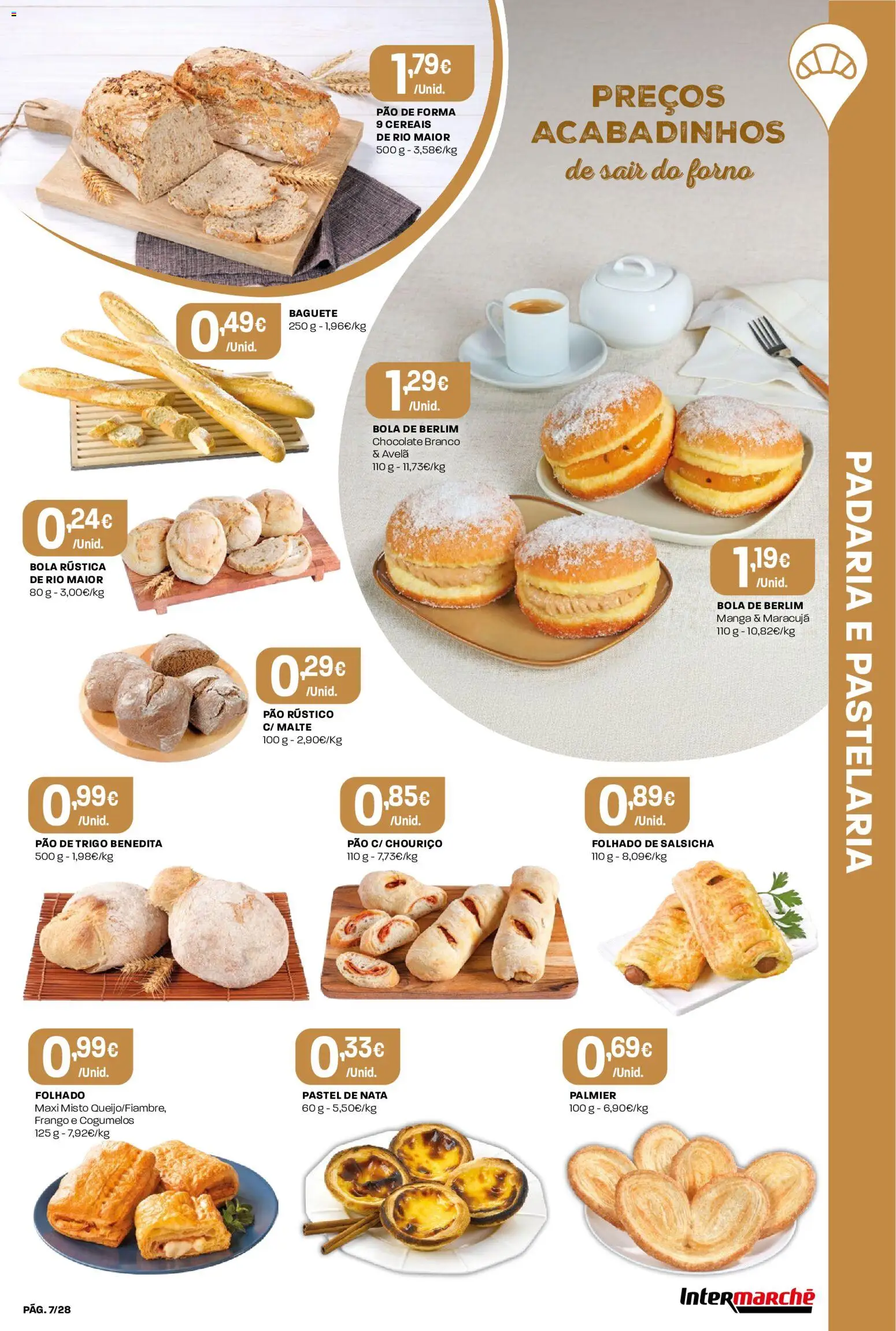 Intermarché Folheto Contact │ válido de 20/08/2026 | Página: 7 | Produtos: Pão rústico, Chocolate, Chouriço, Nata