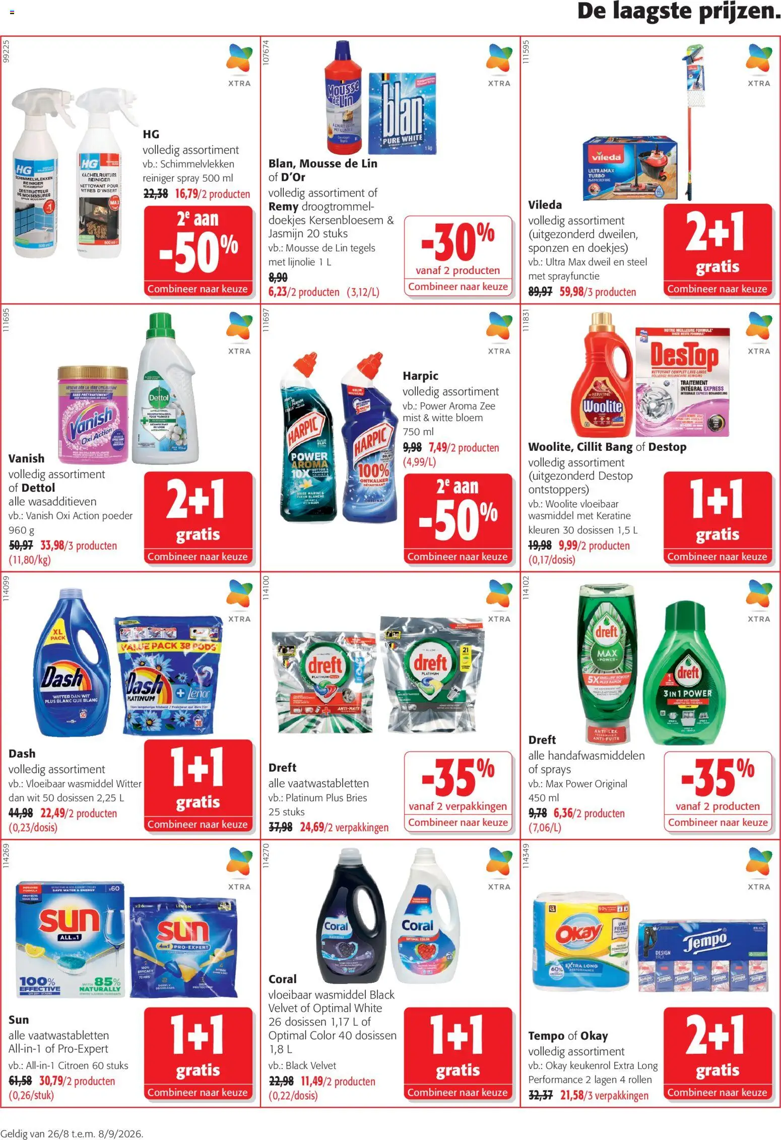 {H1} | Pagina: 18 | Producten: Wasmachine, Doekjes, Dweil, Water