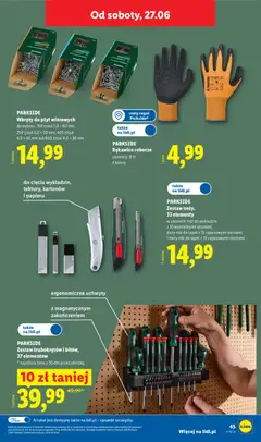 Pogląd oferty "PARKSIDE Zestaw śrubokrętów i bitów, 37 elementów, * najniższa cena z 30 dni przed obniżką" - ważna od 22.06.2026 | Strona: 51 | Produkty: Zestaw śrubokrętów, Regał