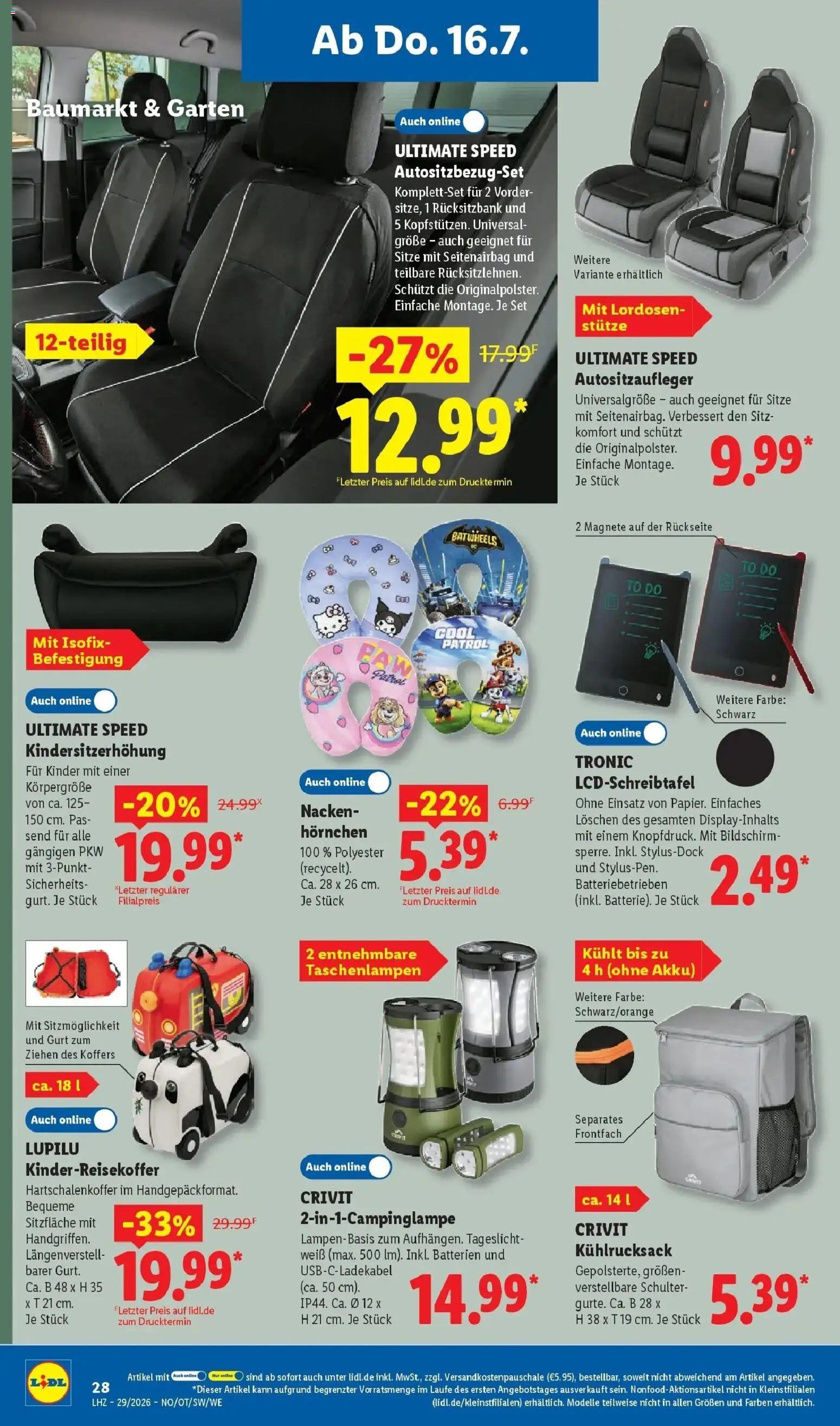 Lidl Prospekt Villingen-schwenningen – gültig ab 13.07.2026 | Seite: 50 | Produkte: Batterien, Bildschirm, Schulter, Tablet