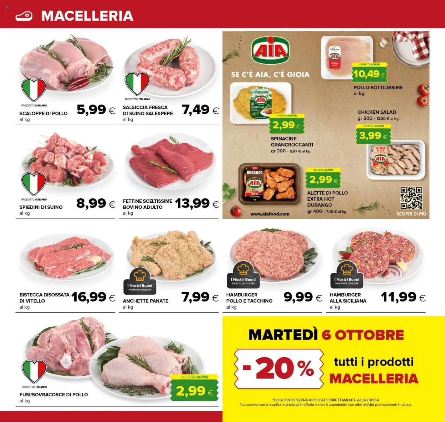Volantino Oasi del 25/09/2026 | Pagina: 6 | Prodotti: Pollo, Suino, Salsiccia, Vitello