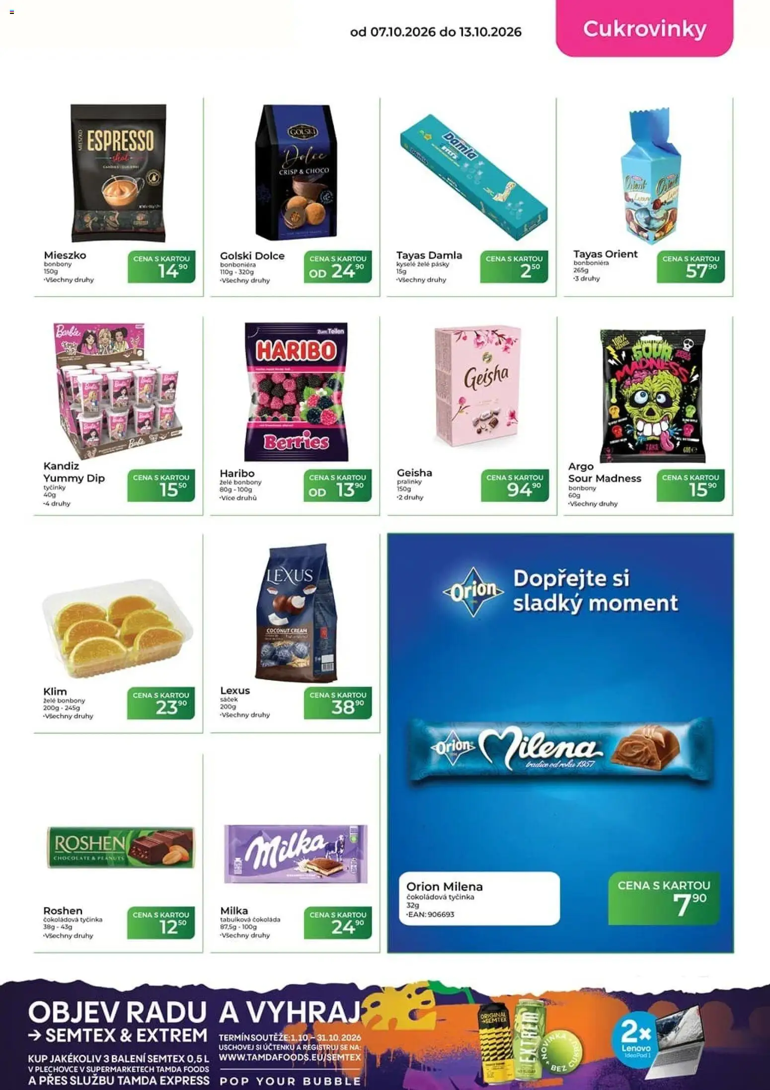 Tamda Foods leták od 07.10.2026 | Strana: 27 | Produkty: Čokoláda, Bonboniéra, Semtex, Cukrovinky