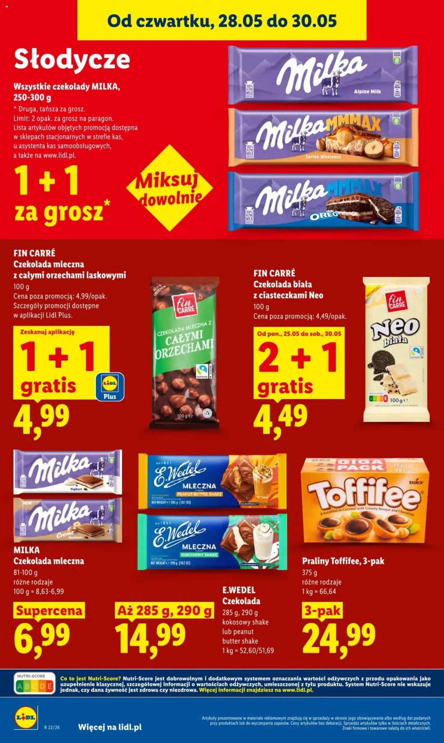 Lidl gazetka od 28.05.2026 | Strona: 60 | Produkty: Czekolady, Słodycze, Toffifee, Milka