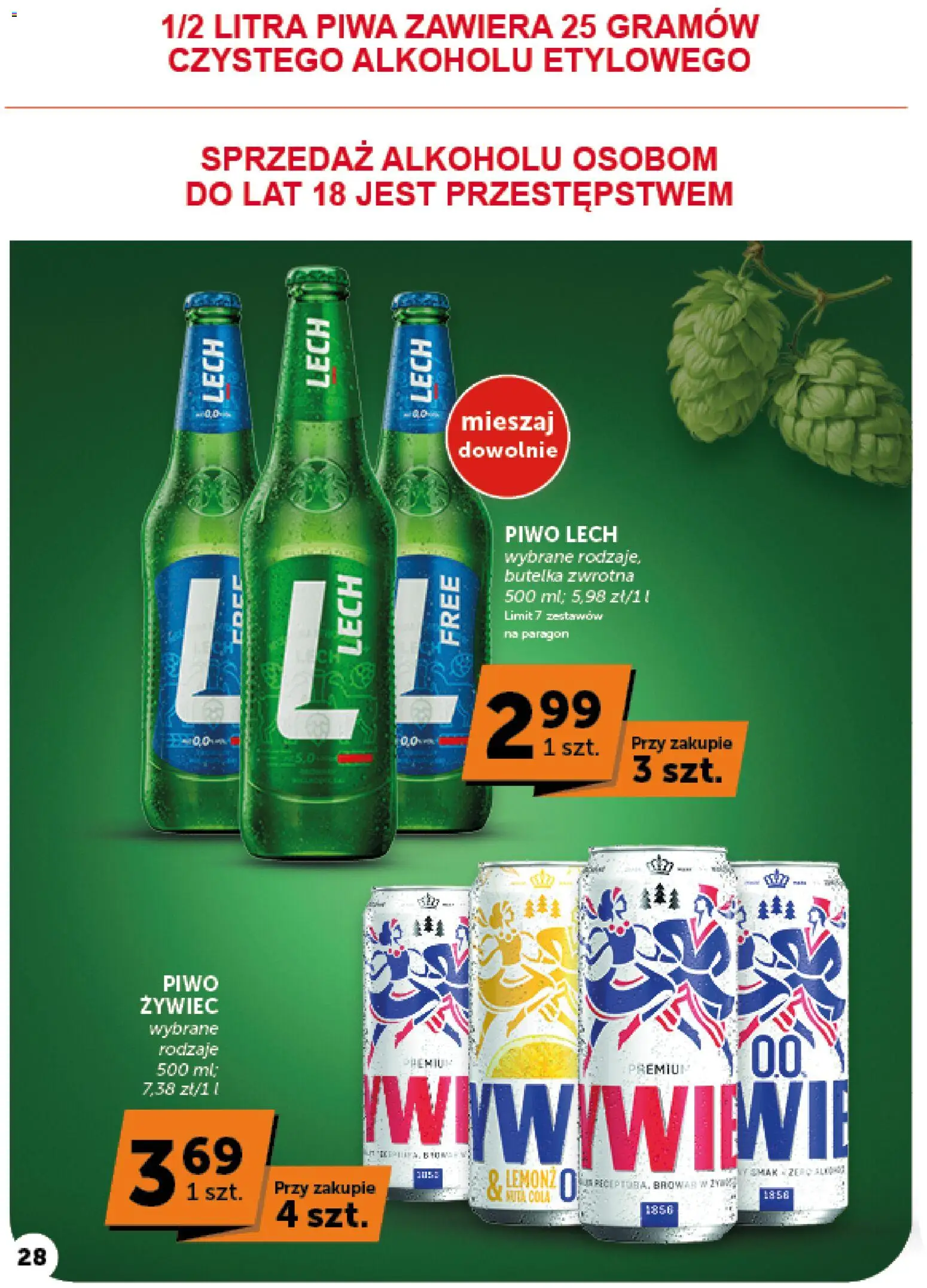 Euro Sklep gazetka - Market od 08.10.2026 | Strona: 28 | Produkty: Lech, Piwo