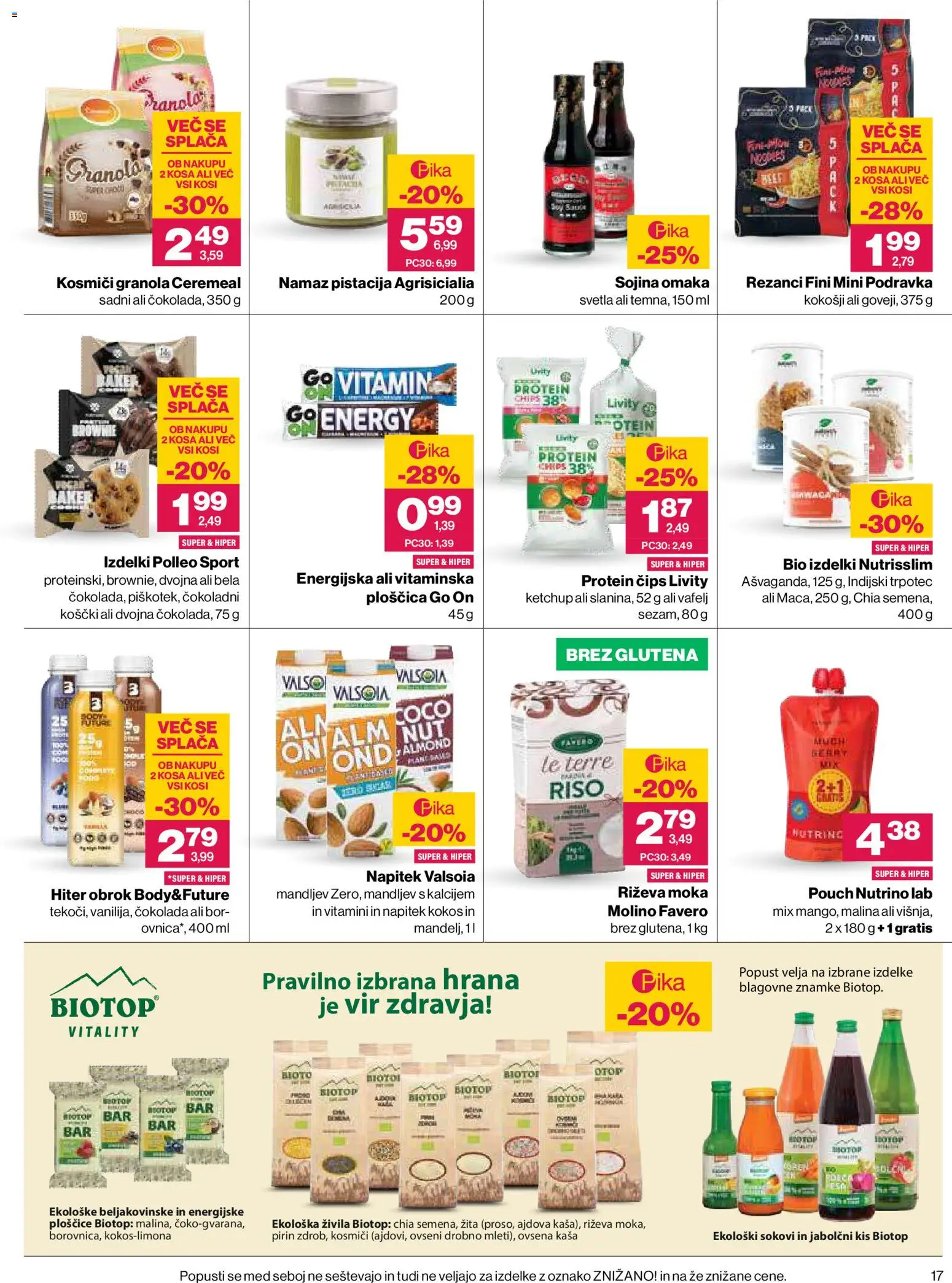 Novi Mercator katalog ponudbe – veljaven od 22.10.2026 | Stran: 17 | Izdelki: Rezanci, Moka, Ploščice, Omaka