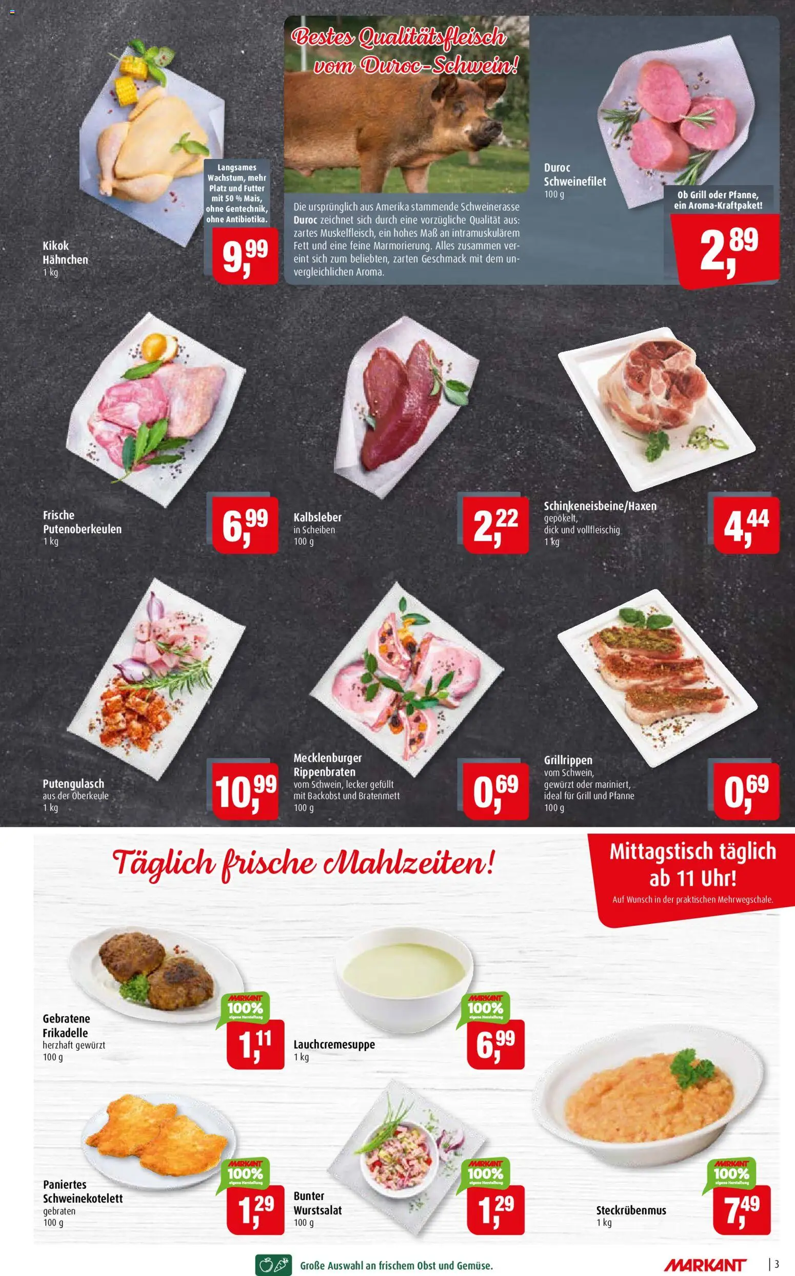 Markant Prospekt – gültig ab 05.10.2026 | Seite: 3 | Produkte: Grill, Schweinefilet, Obst, Uhr