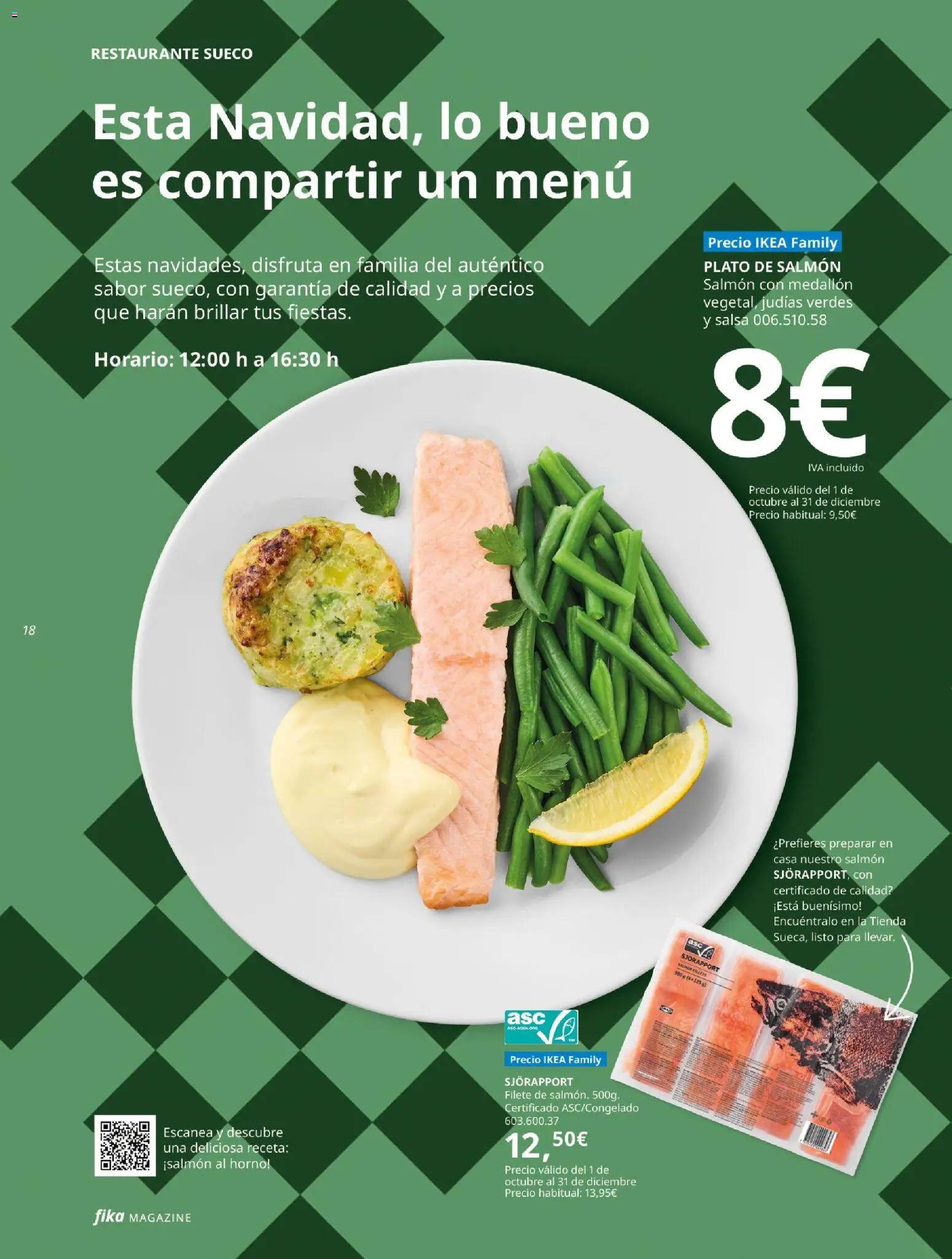 IKEA - Fika │ válido desde el 01/10/2026 | Página: 18 | Productos: Judías, Salmón, Horno, Filete