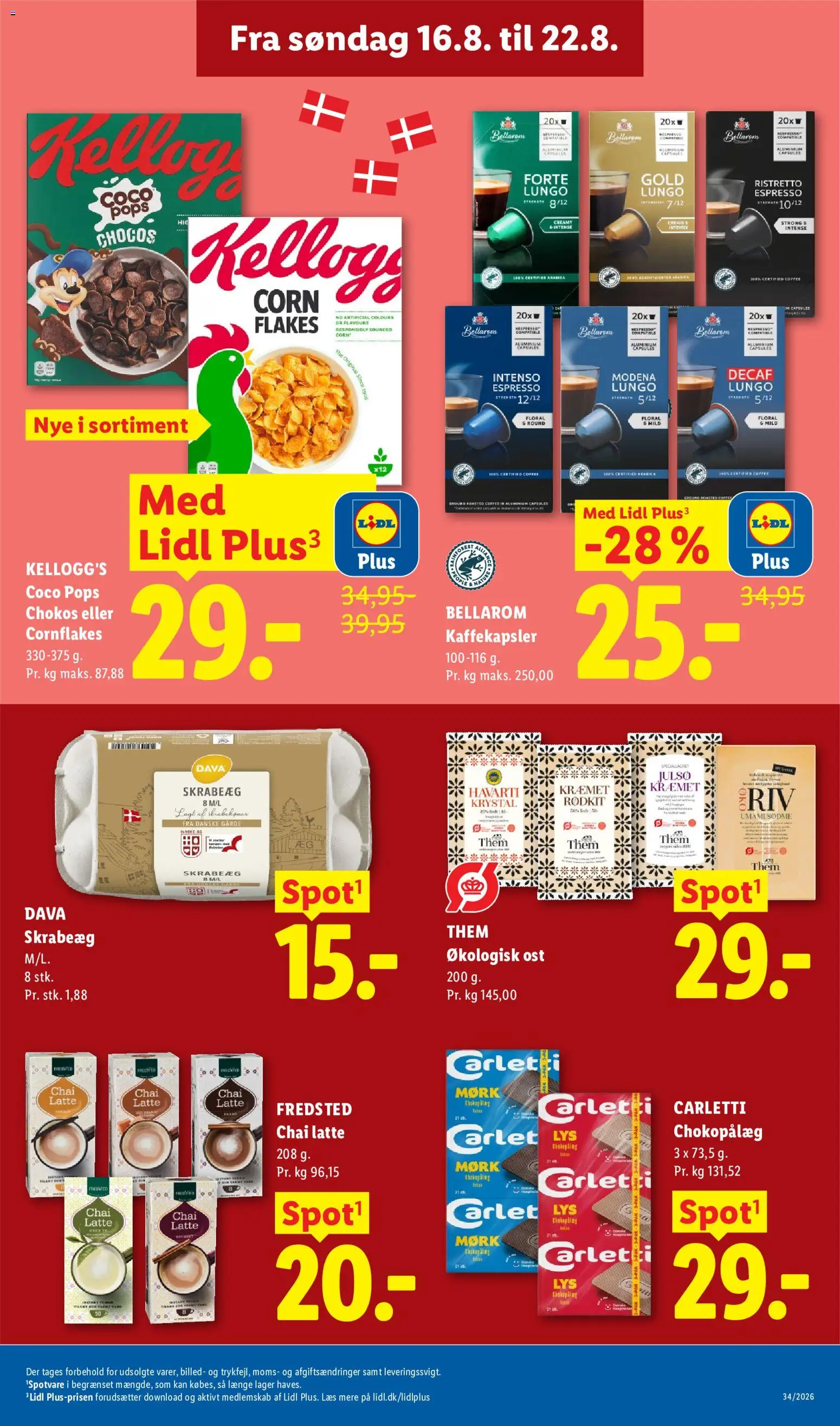 Lidl tilbudsavis – gyldig fra 16/08/2026 | Side: 8 | Produkter: Ost, Cornflakes, Søm