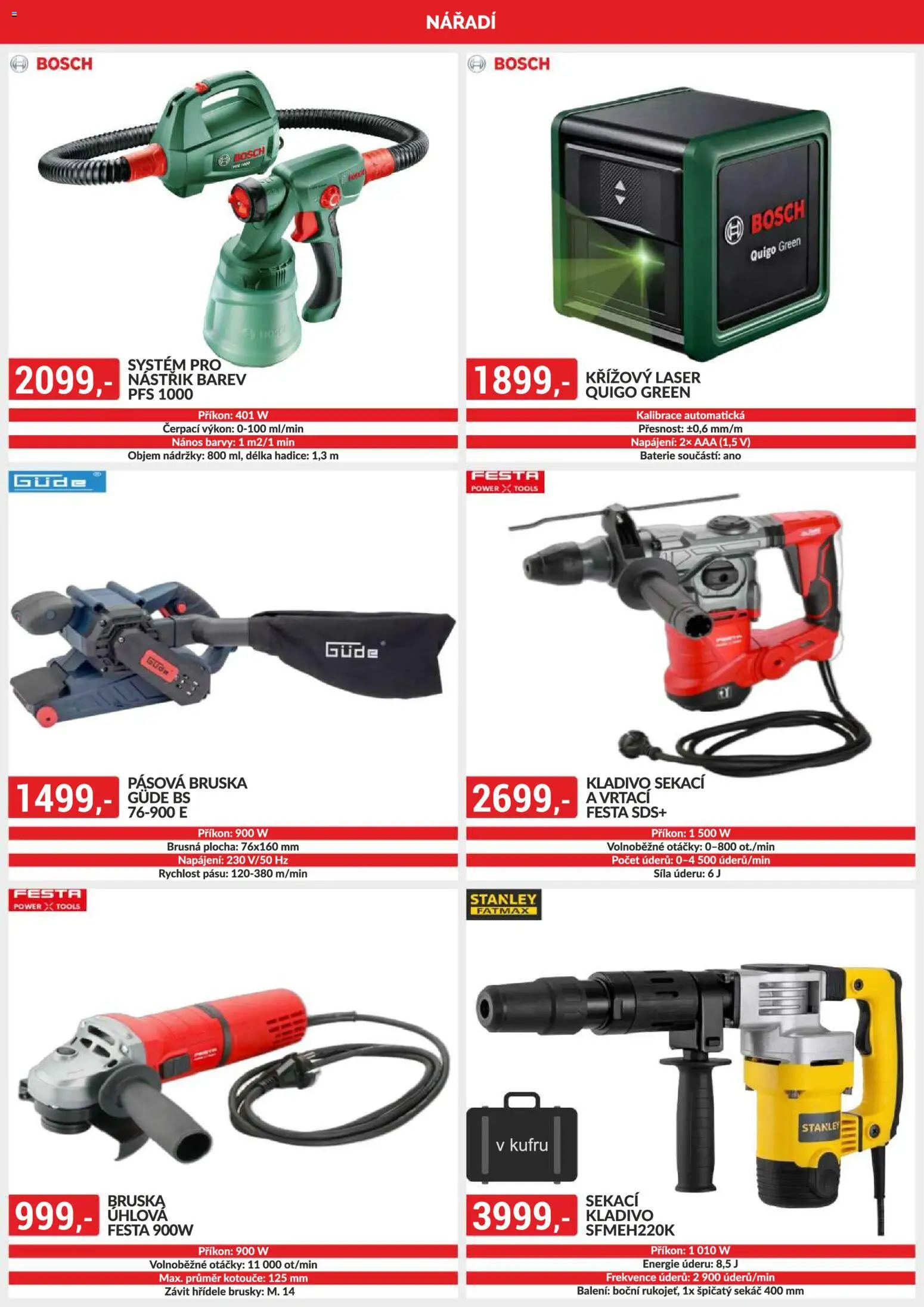 BAUMAX leták od 01.07.2026 | Strana: 34 | Produkty: Křížový laser, Kladivo, Baterie, Barvy