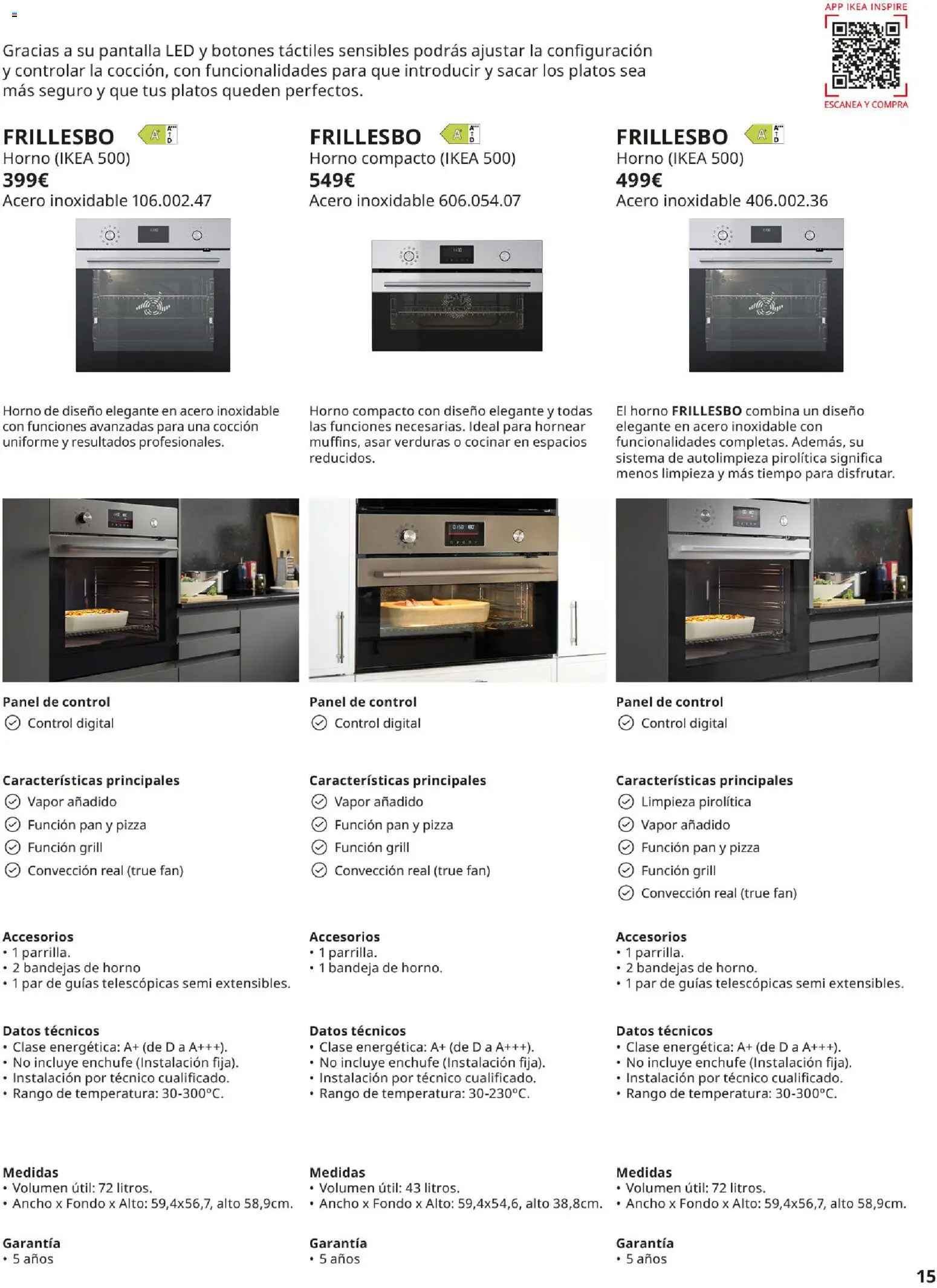 IKEA - Electrodomésticos │ válido desde el 01/09/2026 | Página: 15 | Productos: El horno, Pan, Horno, Enchufe