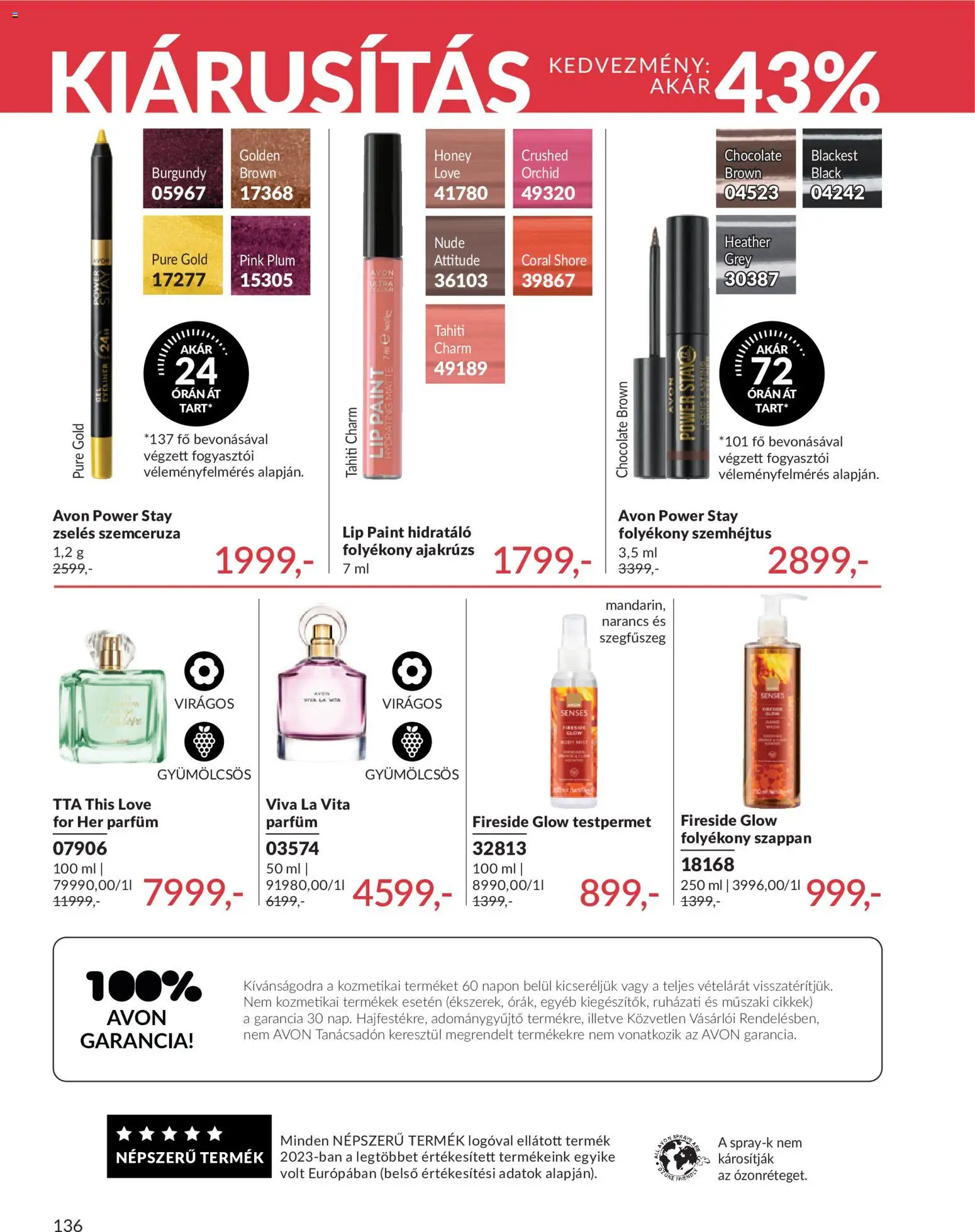 Avon akciós ujság - amely érvényes a következő dátumtól: 01.05.2026 | Oldal: 158 | Termékek: Folyékony szappan, Parfüm, Ajakrúzs, Műszaki cikkek