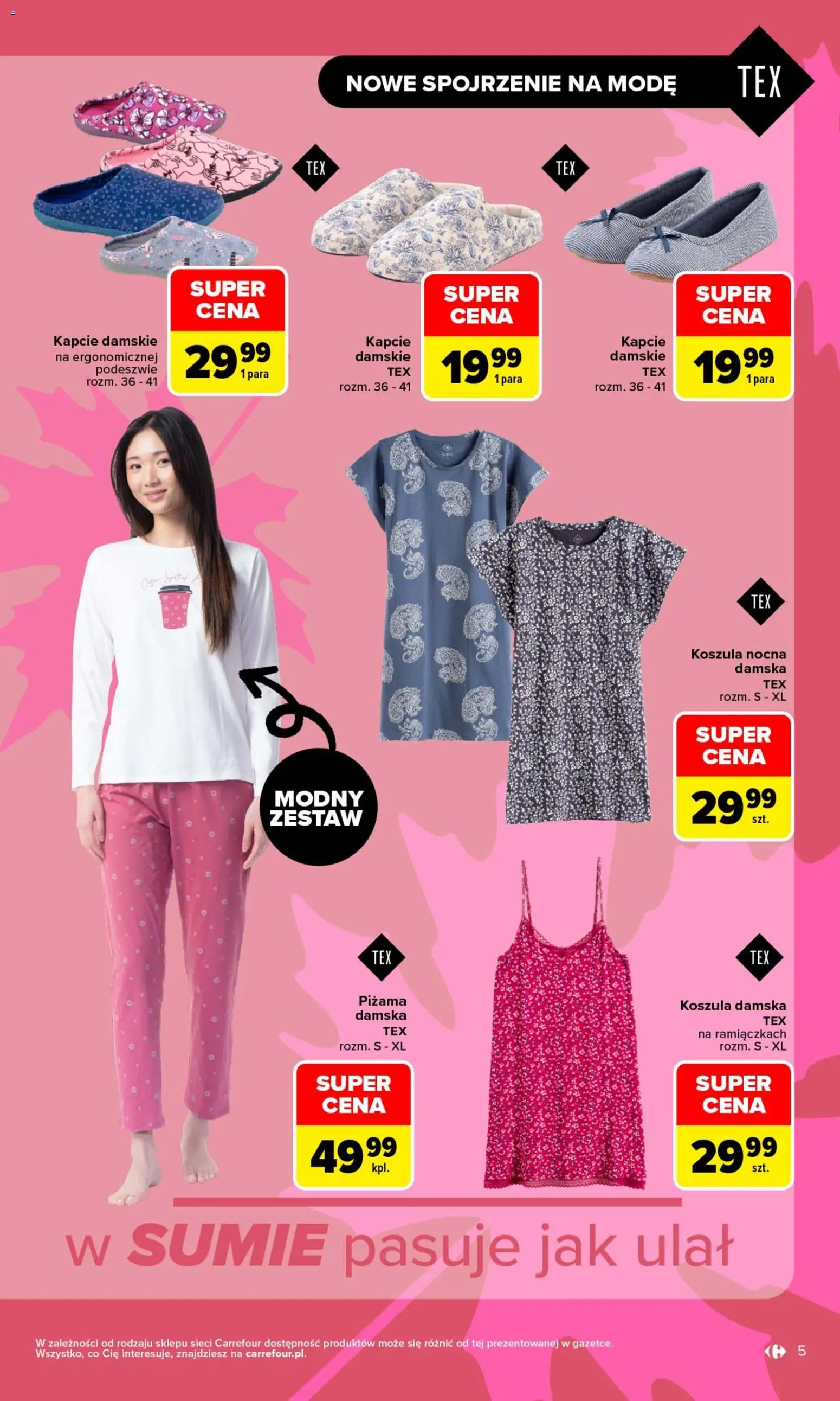 Carrefour gazetka - Zanosi się na świetne okazje od 31.08.2026 | Strona: 5 | Produkty: Koszula, Piżama, Kapcie