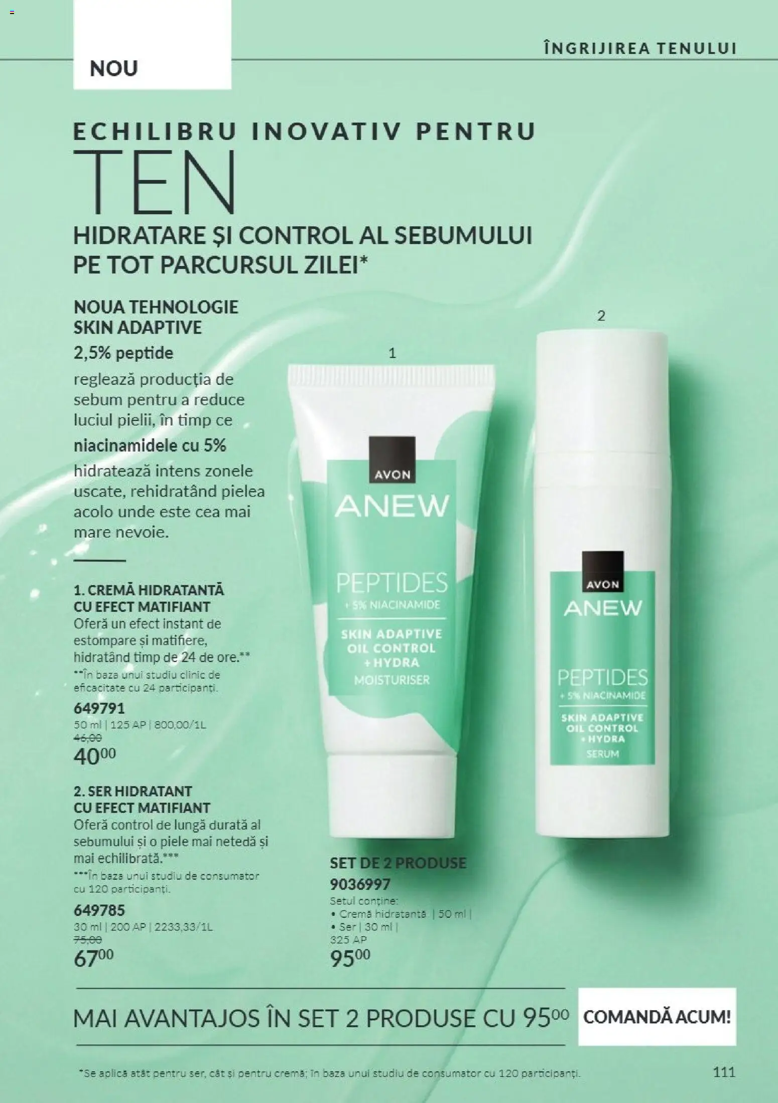 Noul catalog Avon – valabil de la 01.10.2026 | Pagină: 111 | Produse: Serum, Aplică, Cremă hidratantă, Cremă