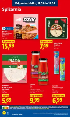 Pogląd oferty "WK DZIK Pizza capricciosa proteinowa, Pizza capricciosa proteinowa, 350 g" - ważna od 11.05.2026 | Strona: 86