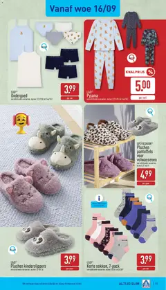 L&D, Ondergoed, verschillende varianten, maten 122/128 tot 146/152 - Voorbeeld van een folder van Aldi, geldig van 14/09/2026 | Pagina: 15 | Producten: Slippers, Ondergoed, Pyjama
