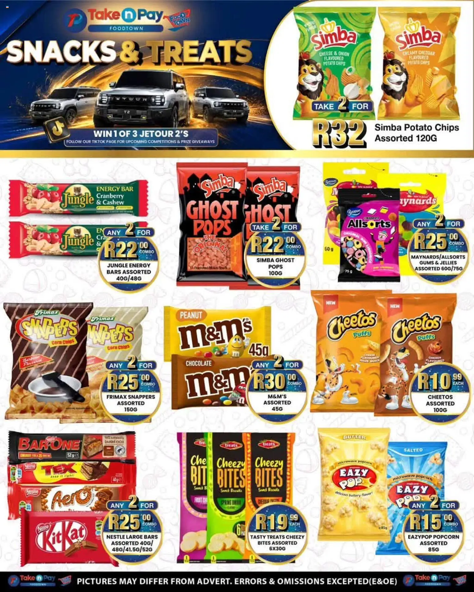 New Take n Pay catalogue – valid from 06/07/2026 | Page: 3 | Products: Corn, Chocolate, Snacks, Popcorn