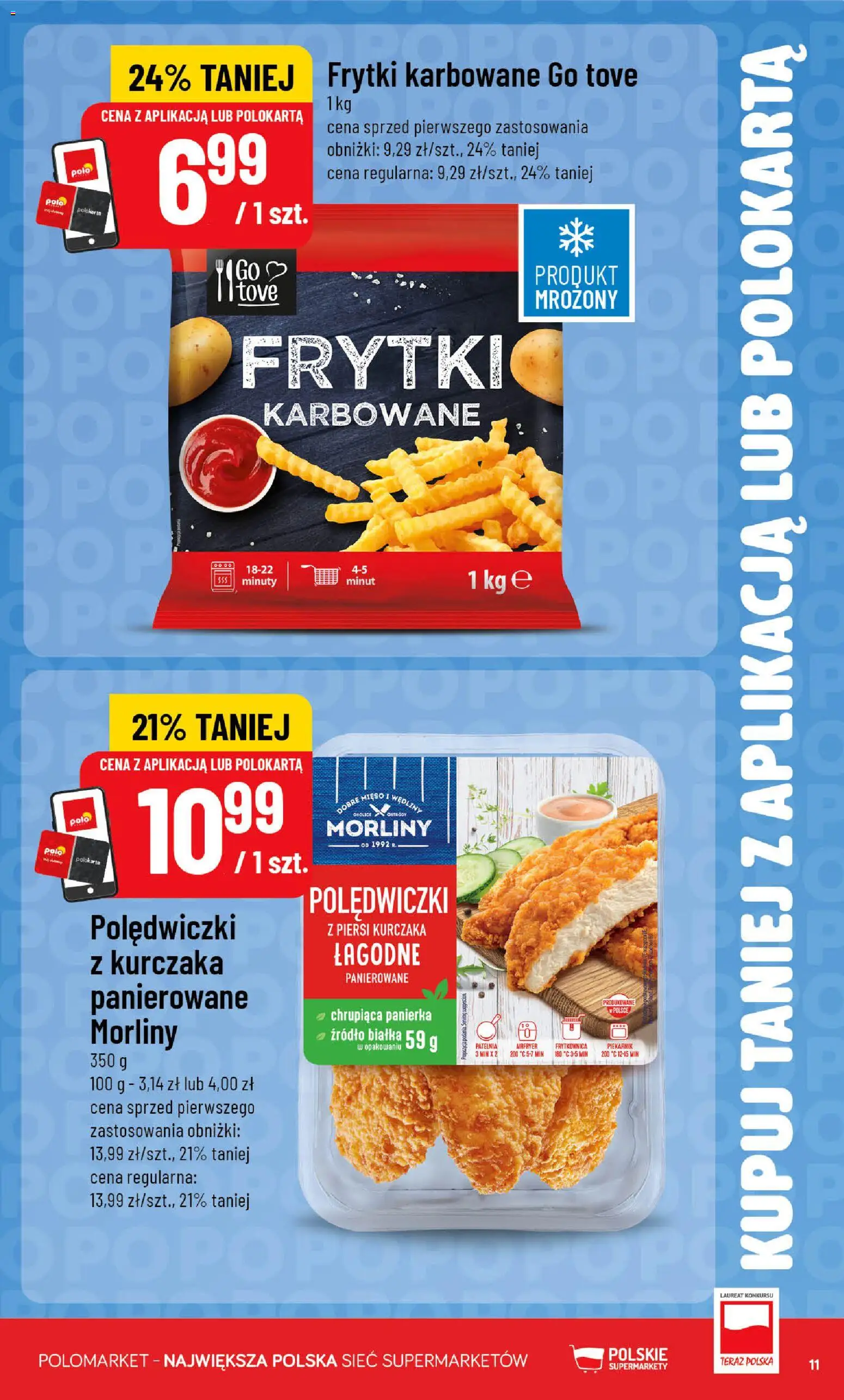 POLOmarket gazetka - Kupuj taniej z POLOappką od 13.05.2026 | Strona: 11 | Produkty: Piekarnik, Frytkownica, Wędliny, Frytki