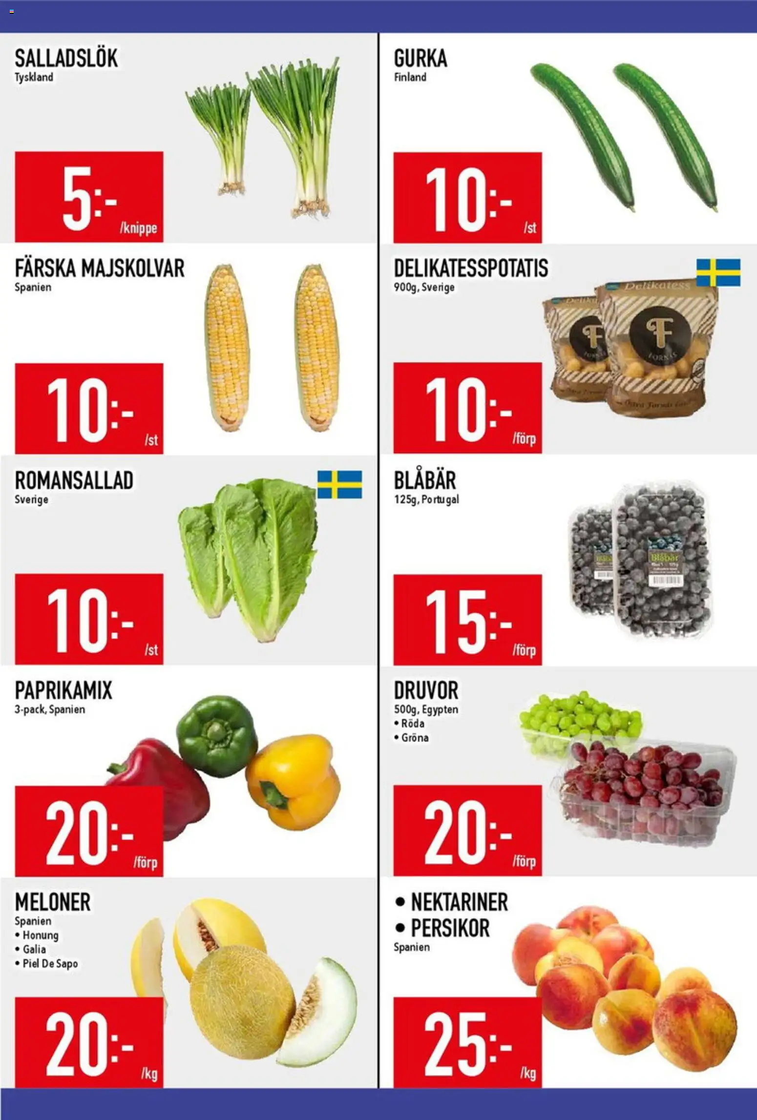 Matdax reklamblad aktuell från 20/07/2026 | Sida: 7 | Produkter: Romansallad, Salladslök, Blåbär, Gurka