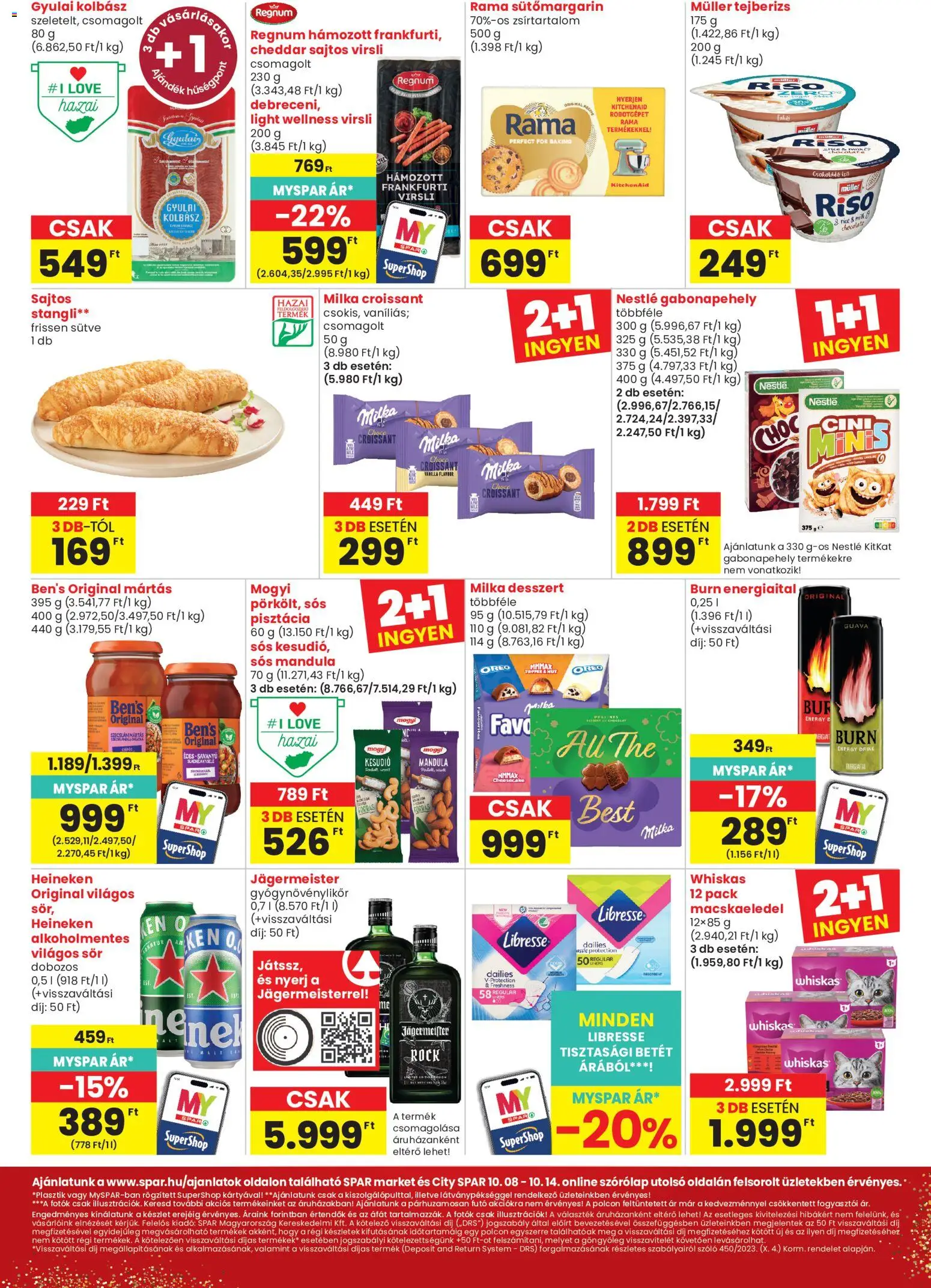 Spar Market akciós ujság - amely érvényes a következő dátumtól: 2026.10.08. | Oldal: 2