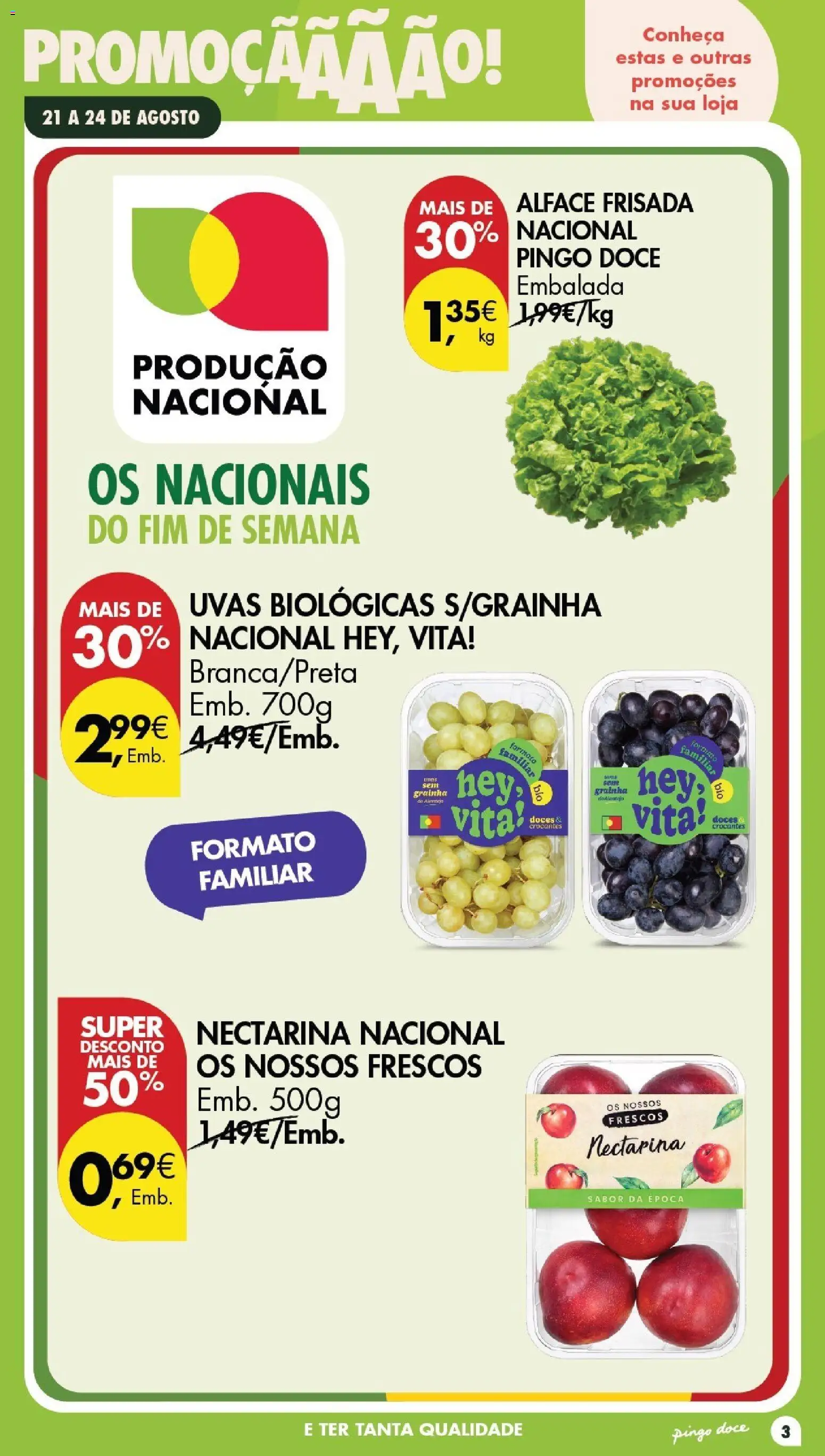 Pingo Doce Poupe este Fim de Semana │ válido de 21/08/2026 | Página: 3 | Produtos: Doces, Uvas, Alface