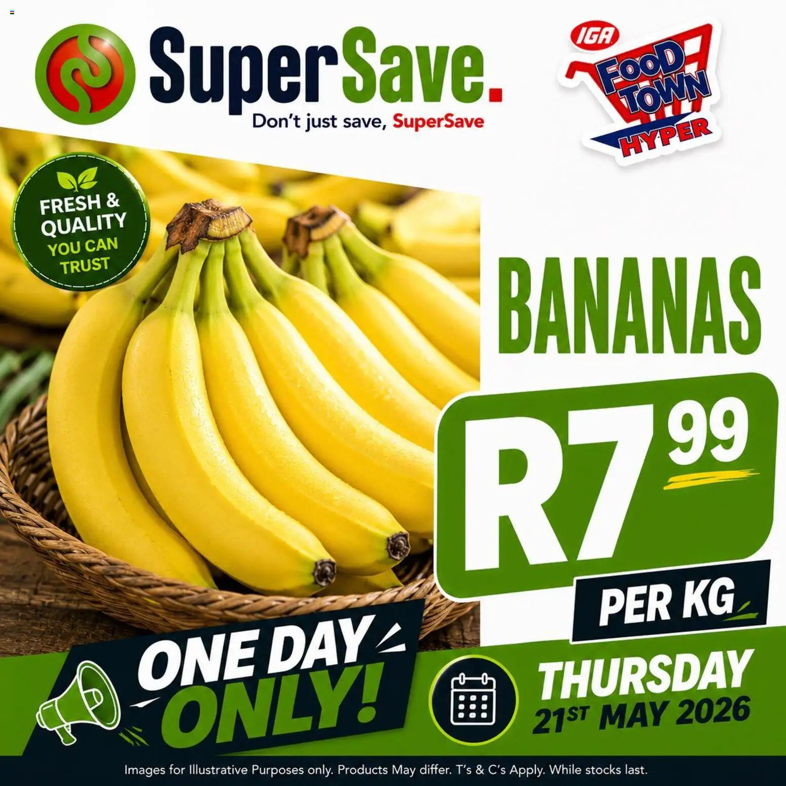 New Super Save catalogue – valid from 21.05.2026 | Page: 1 | Products: Bananas