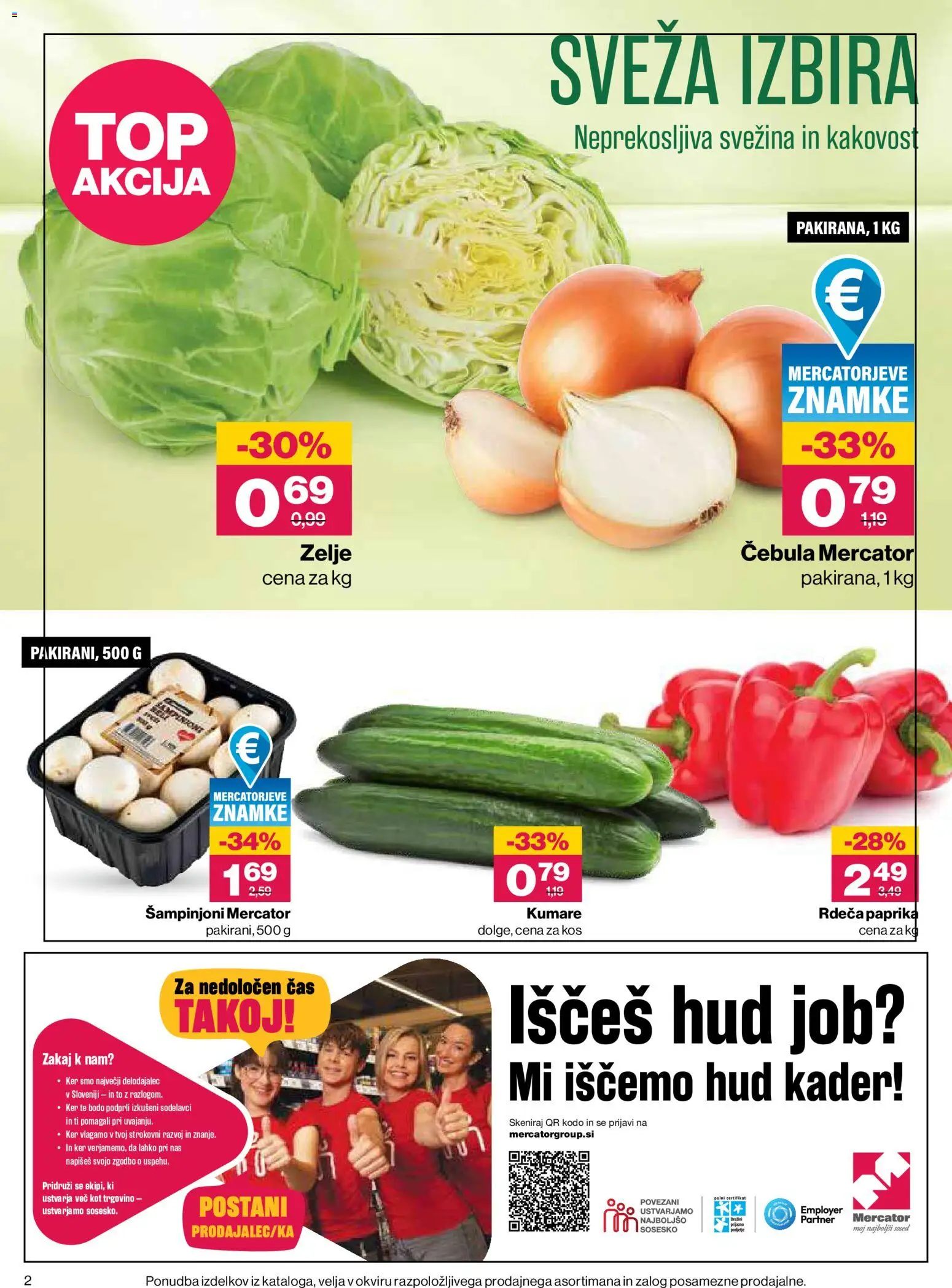 Novi Mercator katalog ponudbe – veljaven od 03.09.2026 | Stran: 2 | Izdelki: Paprika, Kos, Cebula, Zelje