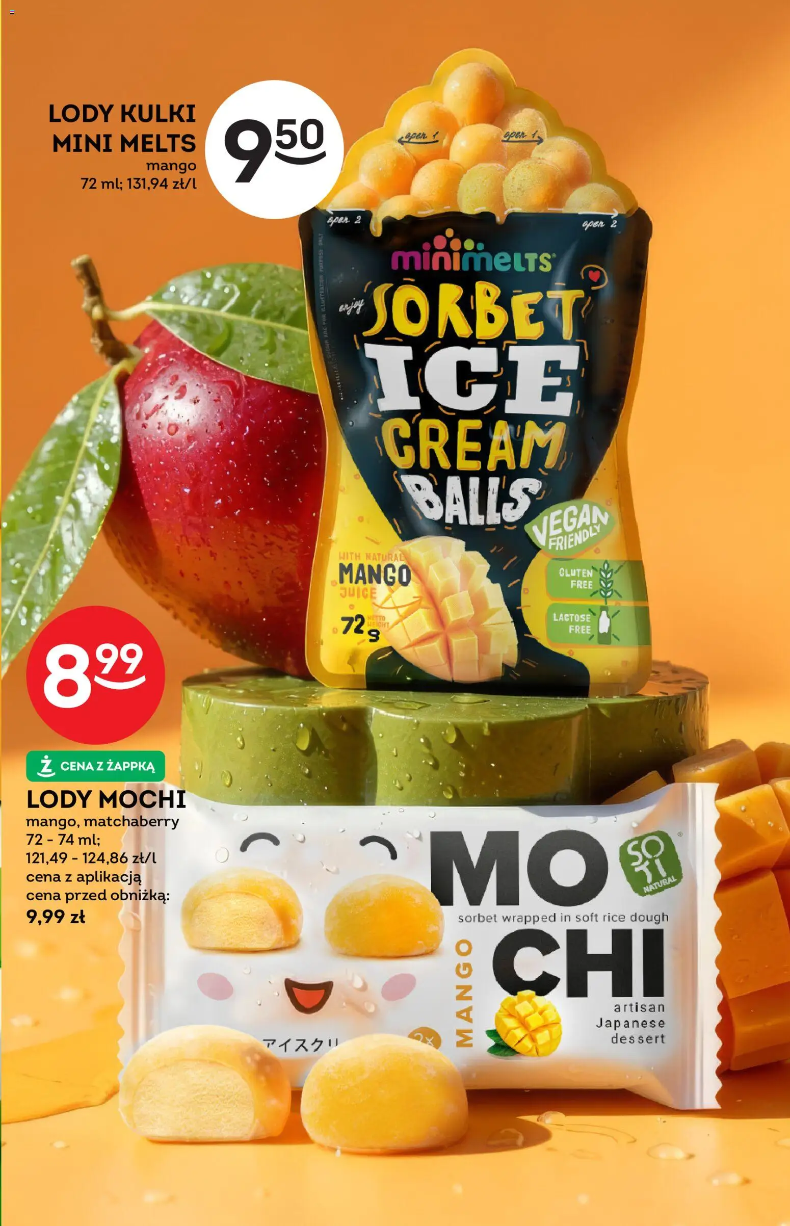 Żabka gazetka - Katalog lodowy od 10.08.2026 | Strona: 13 | Produkty: Mango, Mochi, Sorbet, Lody