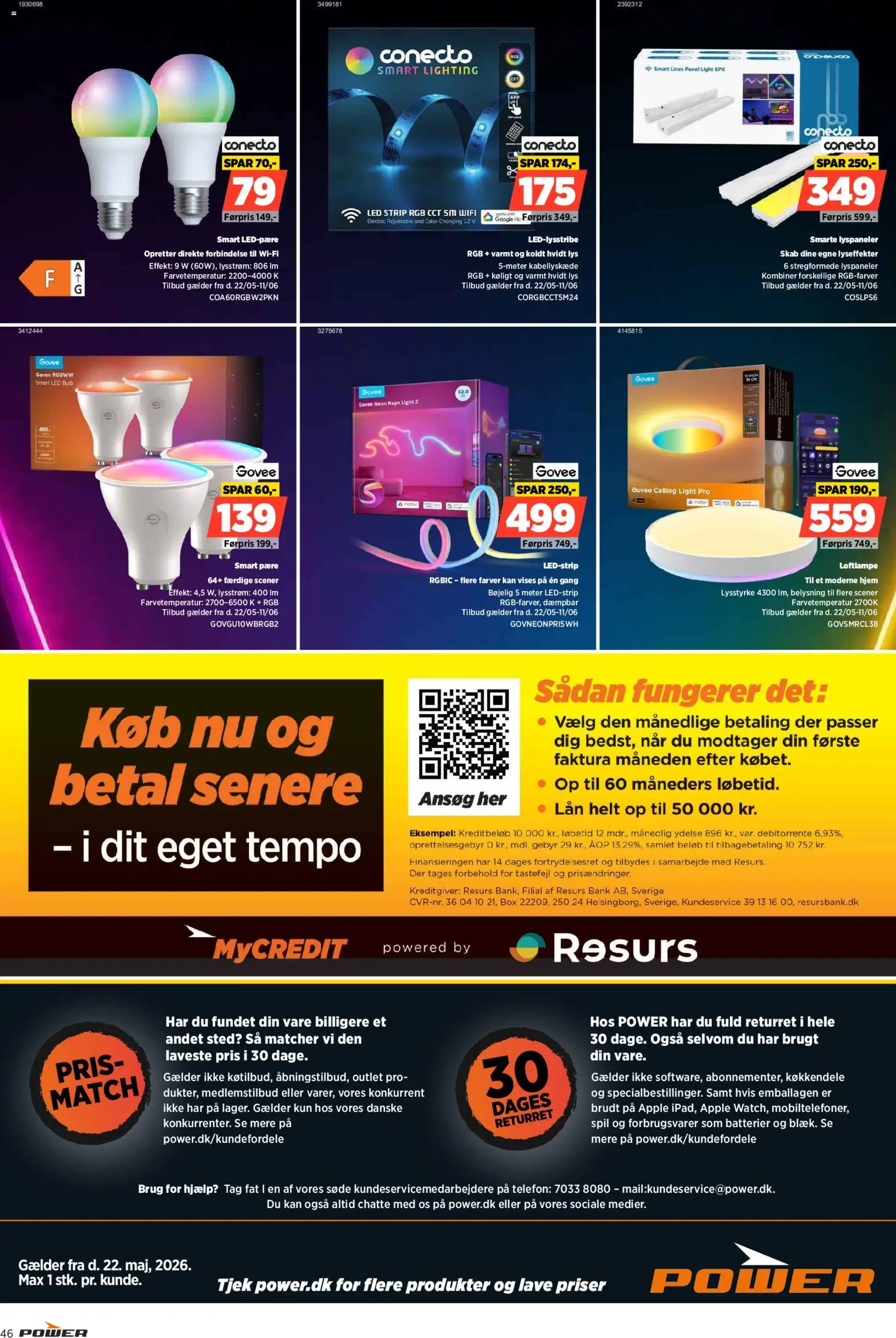 Power tilbudsavis – gyldig fra 22.05.2026 | Side: 46 | Produkter: Skab, Batterier, Telefon, Spil