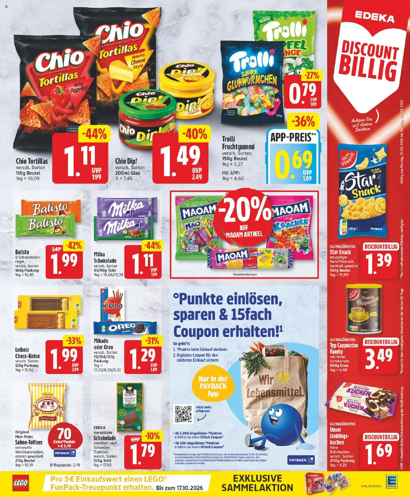 Edeka Prospekt – gültig ab 31.08.2026 | Seite: 17 | Produkte: Tortillas, Milka, Chio tortillas, Kuchen