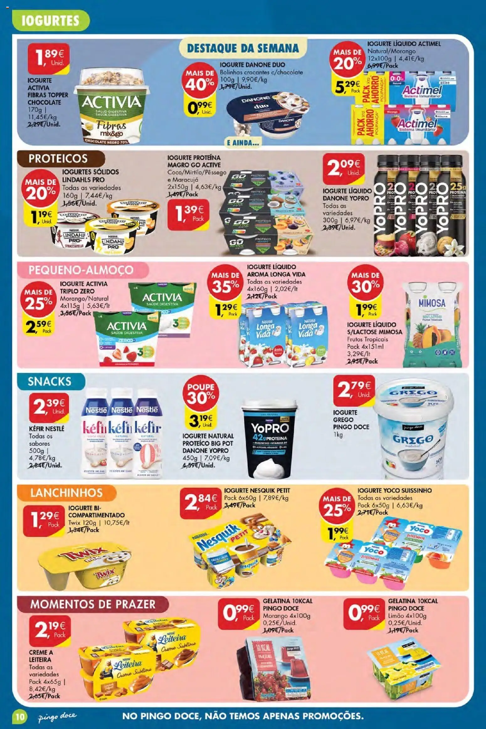 Pingo Doce Poupe Esta Semana Madeira │ válido de 11.06.2026 | Página: 10 | Produtos: Kefir nestlé, Iogurte, Nestlé, Chocolate