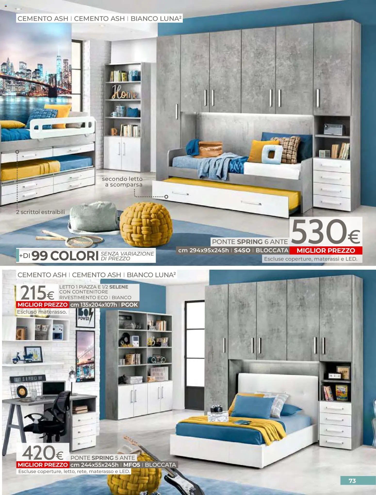 Volantino Mondo Convenienza del 01.04.2026 | Pagina: 75 | Prodotti: Contenitore, Letto, Materasso