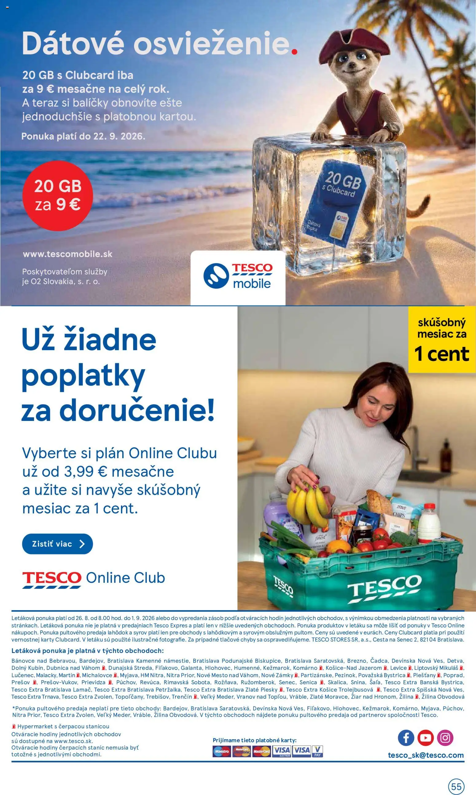 Nové Tesco akcie – leták je platný od 26.08.2026 | Strana: 55 | Produkty: Hodiny