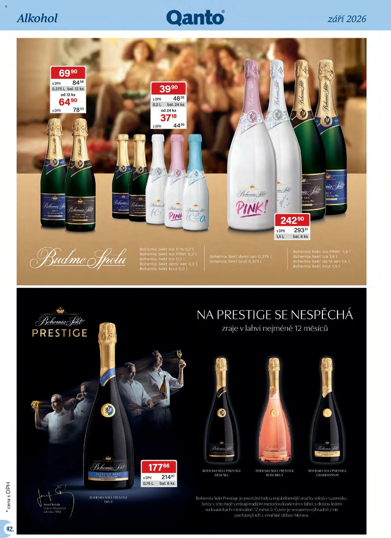 Astur & Qanto leták - Velkoobchod 09/2026 od 01.09.2026 | Strana: 42 | Produkty: Bohemia Sekt Demi Sec, Bohemia Sekt Brut, Sekt, Alkohol