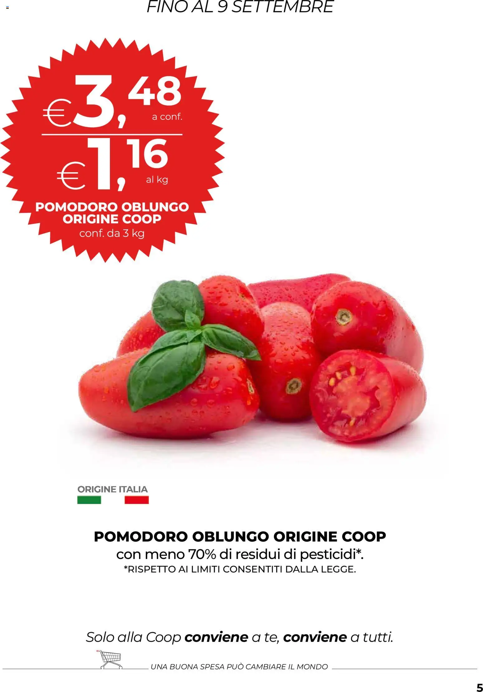 Volantino COOP del 03/09/2026 | Pagina: 5 | Prodotti: Pomodoro