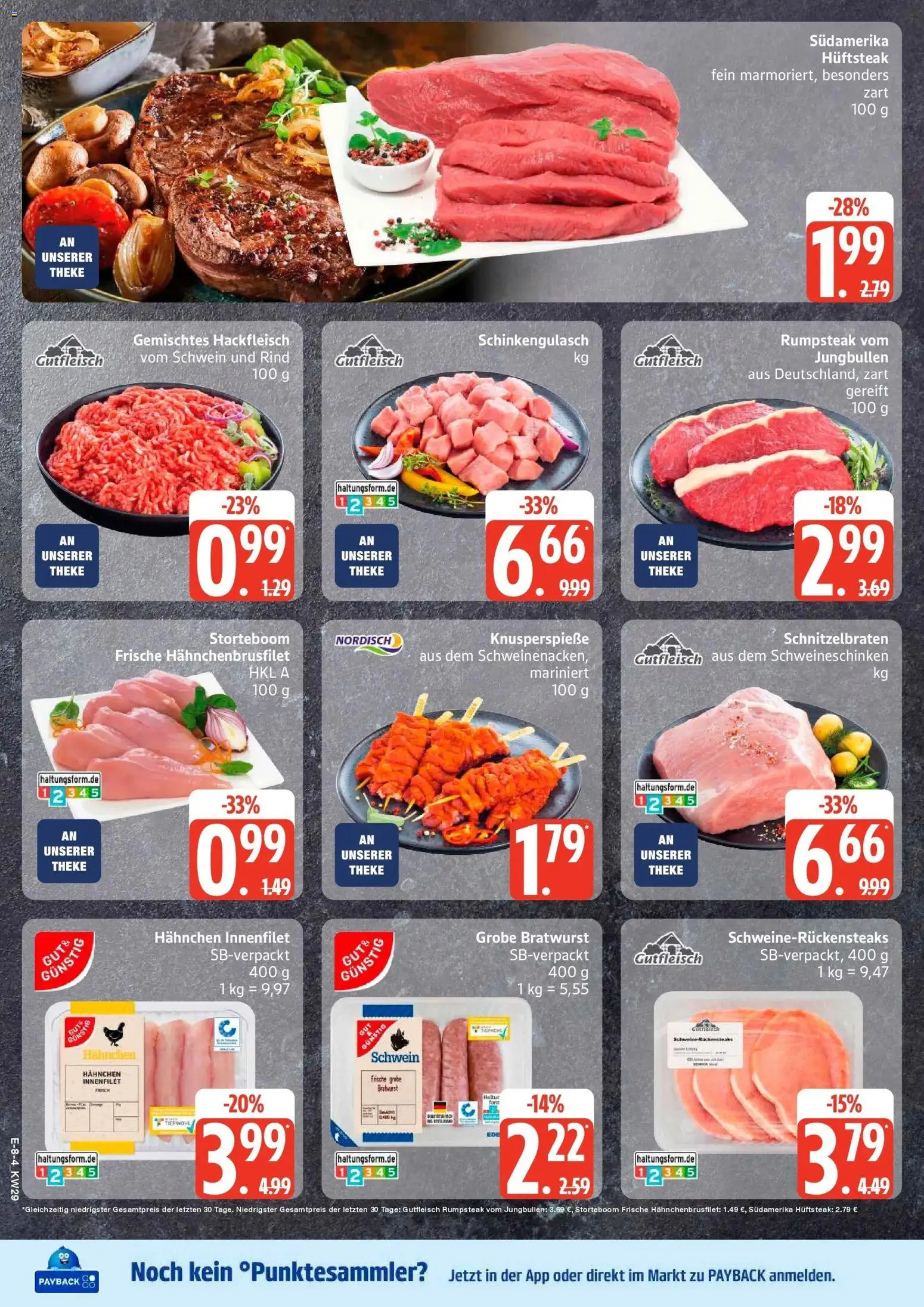 E center Prospekt Stralsund – gültig ab 13.07.2026 | Seite: 10 | Produkte: Rumpsteak, Hahnchen, Theke, Hackfleisch